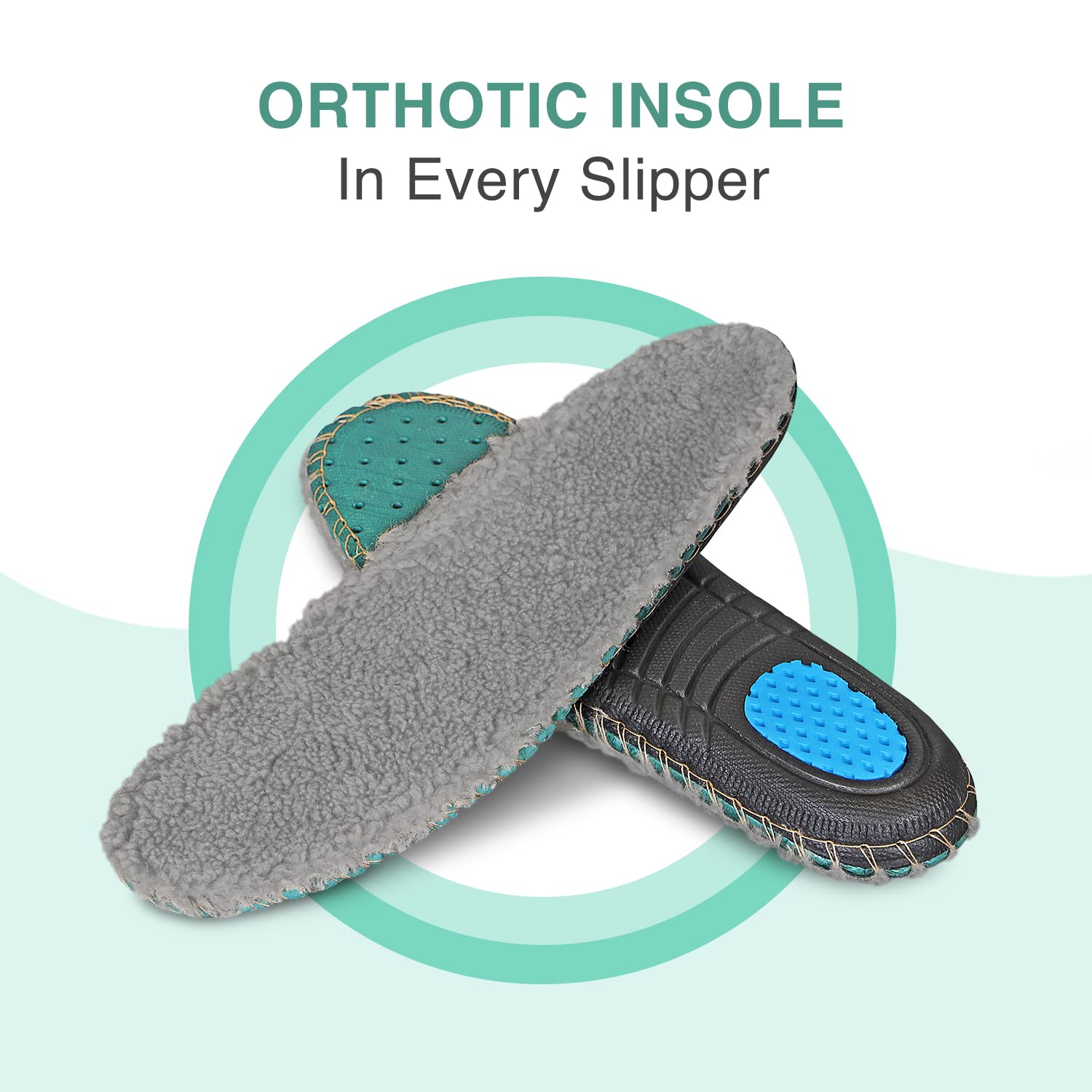 Orthofeet Women's Orthopedic Slippers with Faux Fur Lining - Comfortable House Shoes for Plantar Fasciitis, Arthritis & Diabetic Foot Pain Relief - Perfect for Indoor Relaxation & Post-Surgery Recovery
