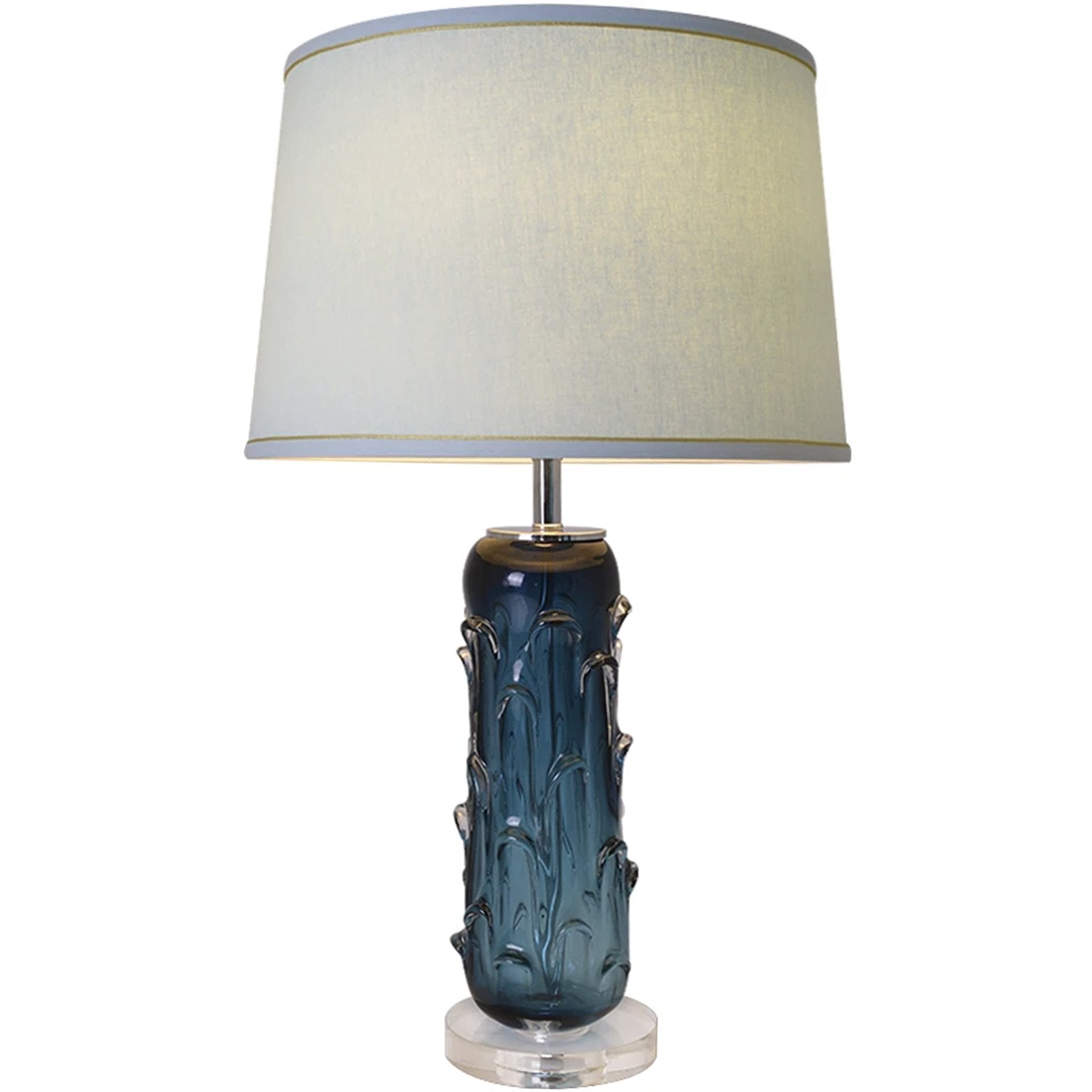 Hyacinth Sculpted Translucent Glass Accent Table Lamp - 27