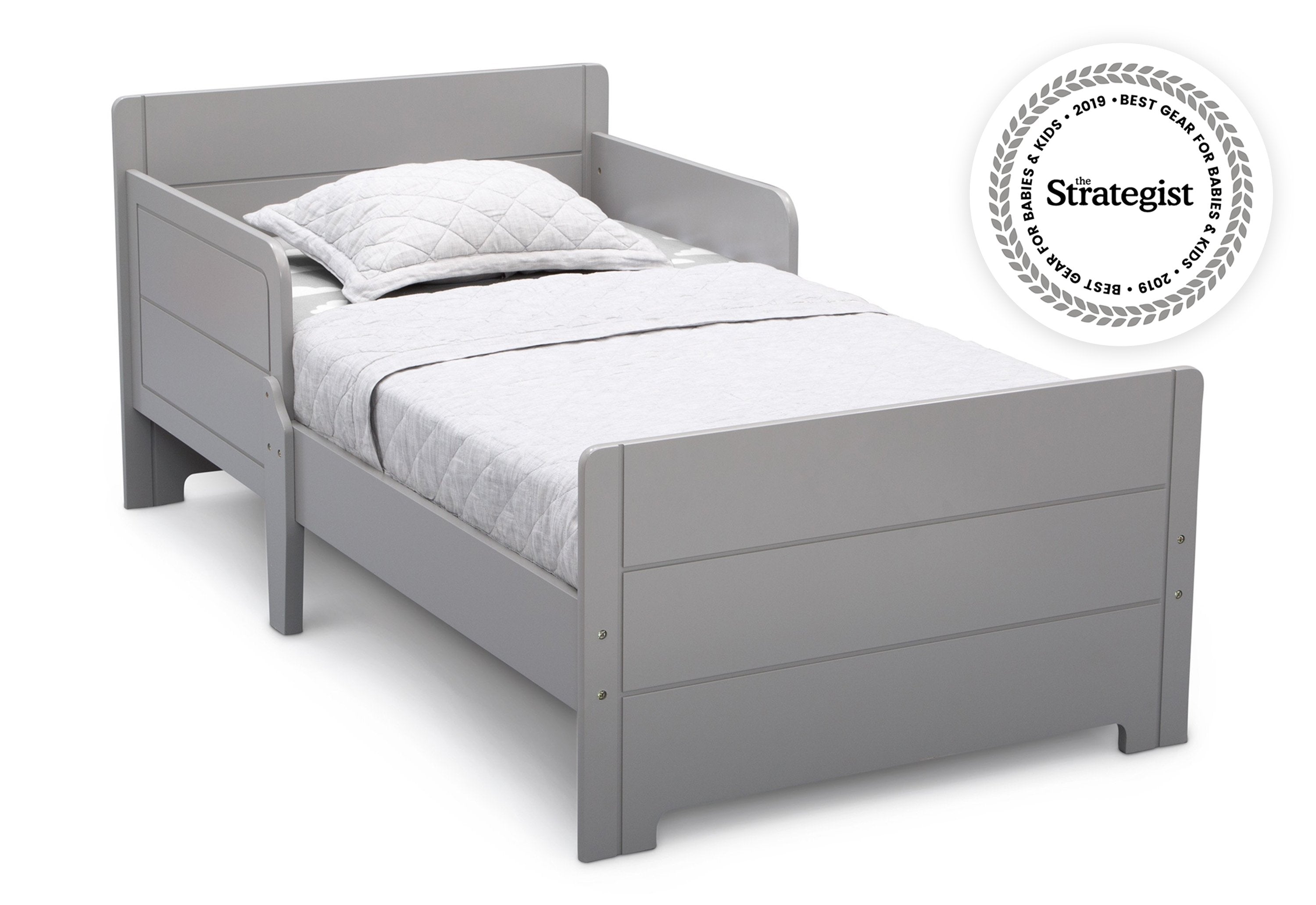MySize Toddler Bed - Adjustable Wooden Toddler Bed for Kids 2-5 Years | Safe & Sturdy Transition Bed for Nursery, Daycare or Travel | Perfect for Growing Toddlers