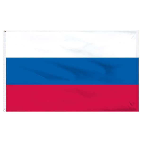 Premium 3ft x 5ft USA-Made Russian Federation Flag - Heavyweight Durable Nylon with Reinforced Pole Hem - Patriotic Decoration for Indoor & Outdoor Use - Perfect for Parades, Sporting Events, and Home Display
