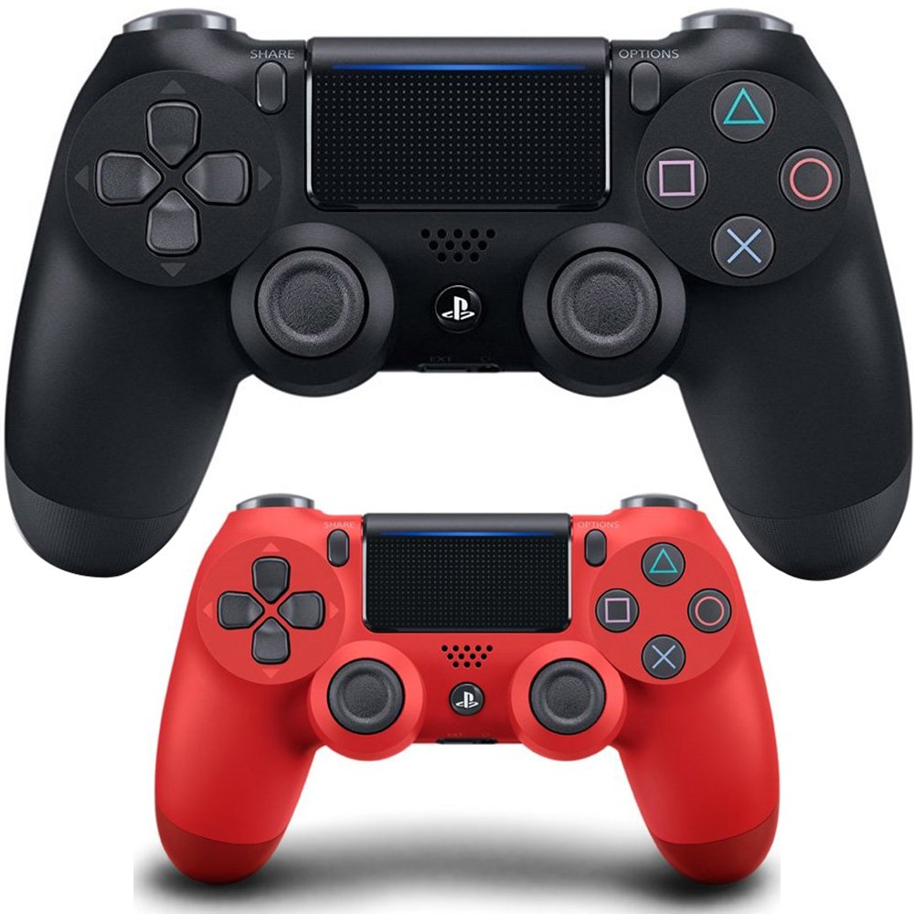 Sony DualShock 4 Wireless Controller for PlayStation 4 - Black & Magma Red | Official PS4 Gamepad with Precise Controls & Long Battery Life | Perfect for Gaming, Streaming & Multiplayer Sessions