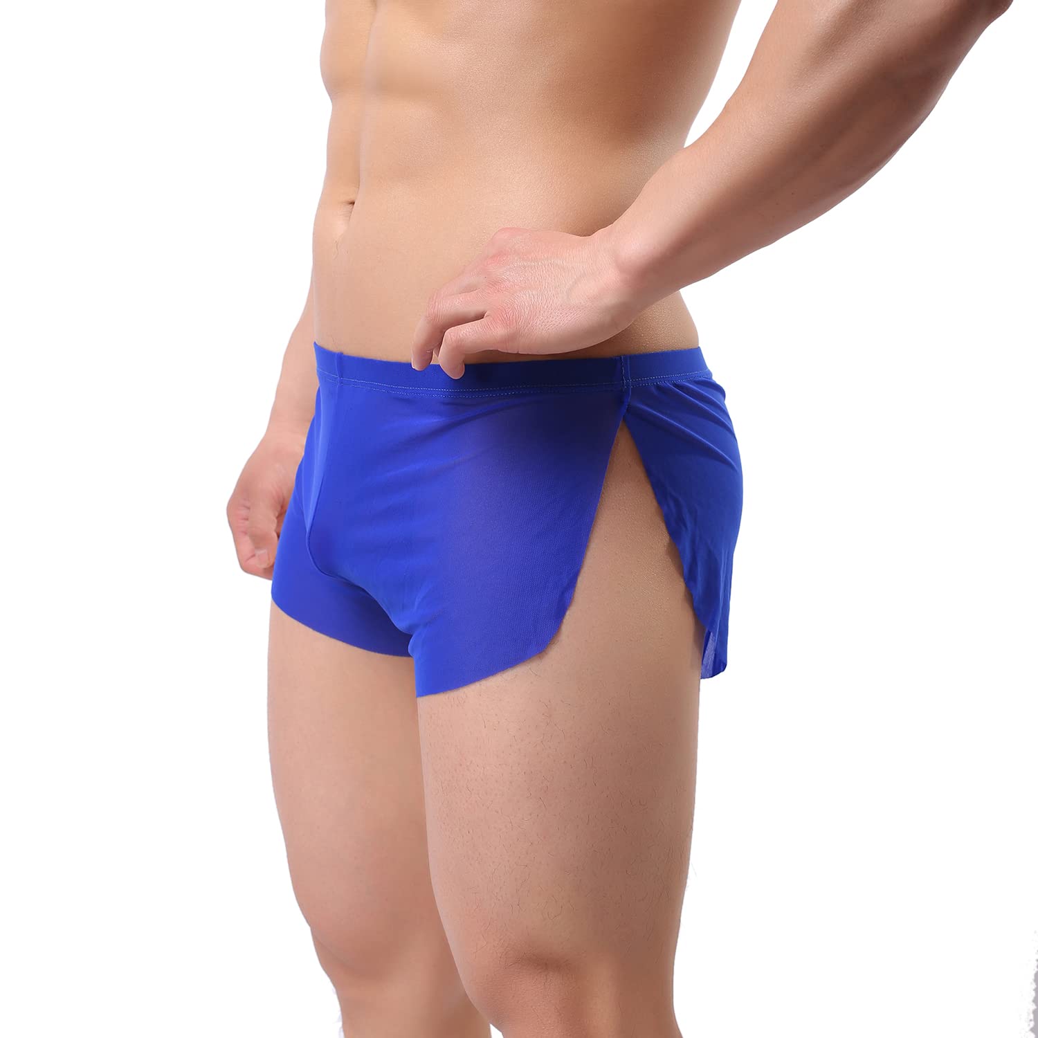 Breathable Men's Mesh Boxer Briefs - Split Side Workout Underwear for Gym, Running & Bodybuilding | Comfortable & Lightweight Training Shorts