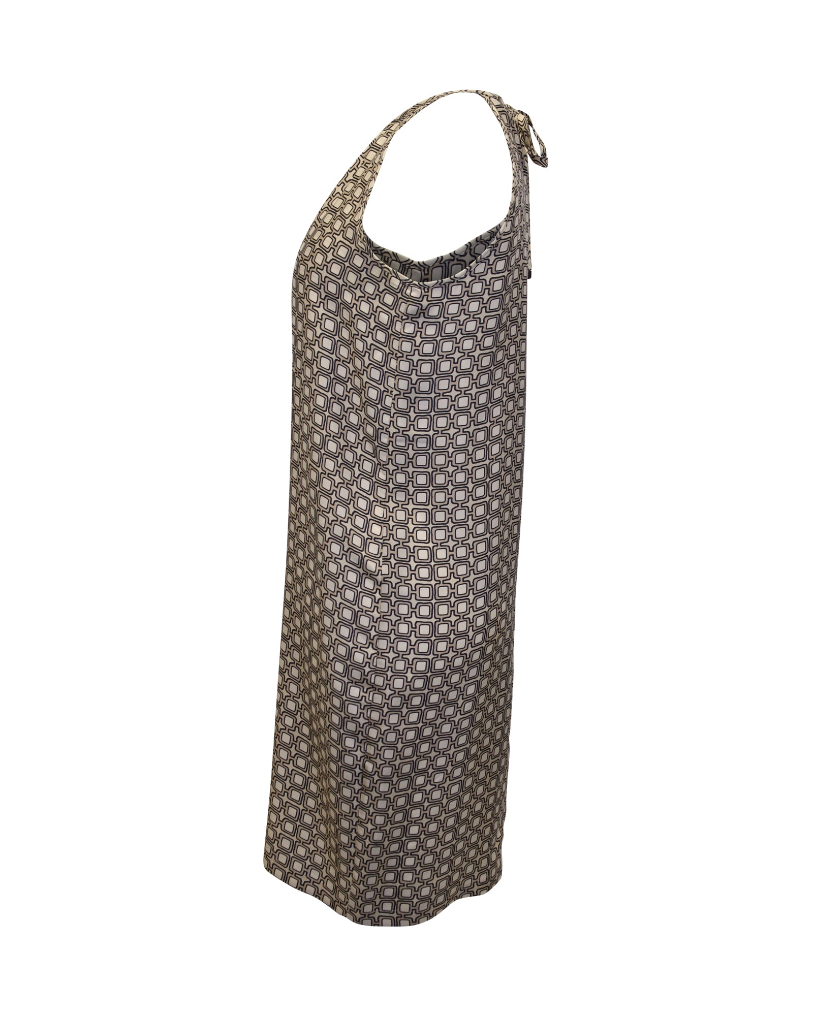 Max Mara Beige Silk Printed Dress - Elegant & Chic Women's Fashion for Parties, Weddings & Special Occasions