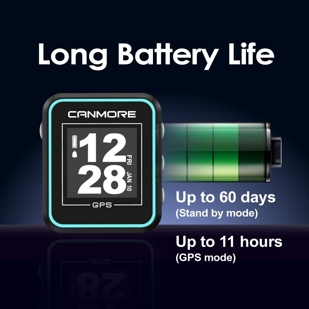 CANMORE H300 Handheld GPS Golf Rangefinder - Accurate Shot Distance & Yardage Measurement, 41,000 Preloaded Worldwide Golf Courses, Lightweight Golf GPS Device with Magnetic Cart Clip (Turquoise) - Perfect for On-Course Distance Tracking & Golf Cart Accessory