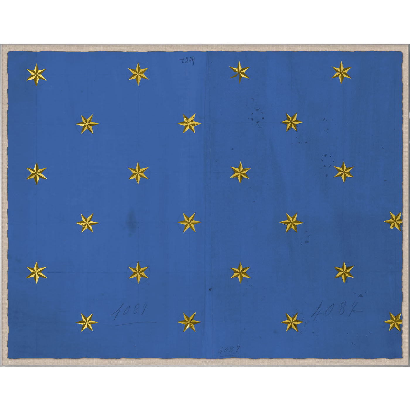 Paule Marrot Blue Etoile Scarf - Lightweight French Floral Print Fashion Accessory for Women, Perfect for Spring Outfits & Special Occasions