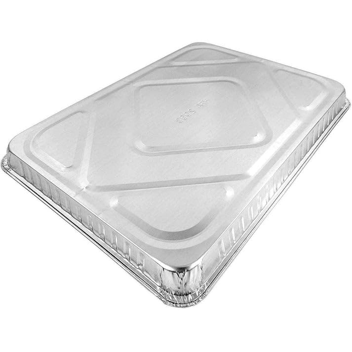 17.5x12.87x1.25 Inch Aluminum Cookie Sheet Baking Pans - 100 Pack Disposable Aluminum Foil Trays for Brownies, Coffee Cakes, Side Dishes | Perfect for Home Baking, Party Catering & Restaurant Use