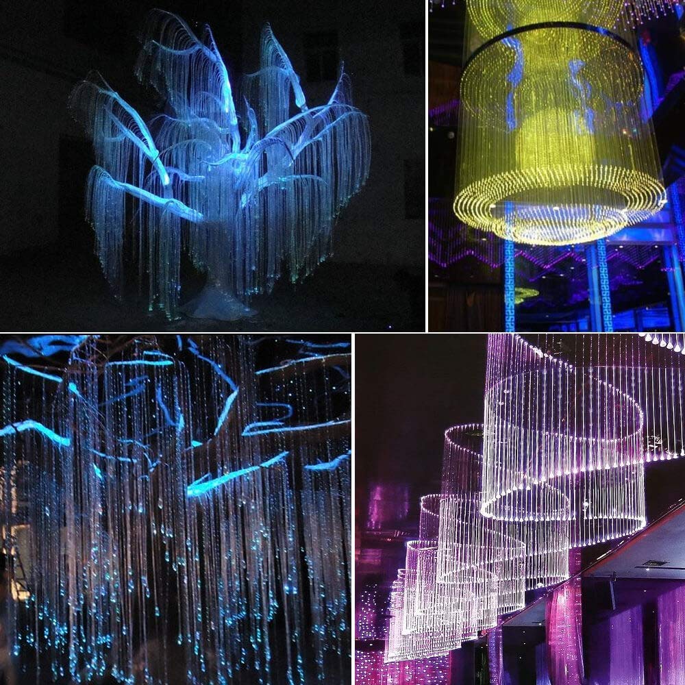 GIDERWEL Smart APP Controlled LED Fiber Optic Star Ceiling Lights Kit - 32W Dual Port Light Engine with 656ft (200m) 0.04in PMMA End Glow Cable | WiFi Remote Control | Home Theater, Bedroom & Nursery Decor