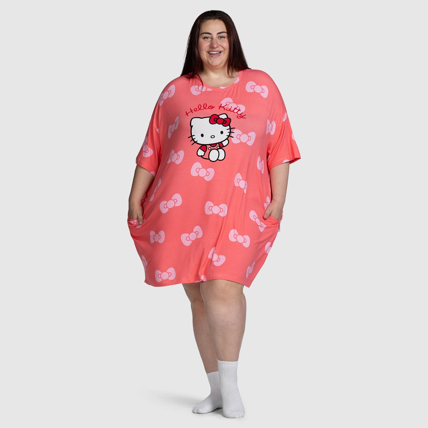 Hello Kitty Sleep Tee - Cute & Comfortable Sleepwear for Women & Girls - Perfect for Nightwear, Lounging & Relaxing at Home