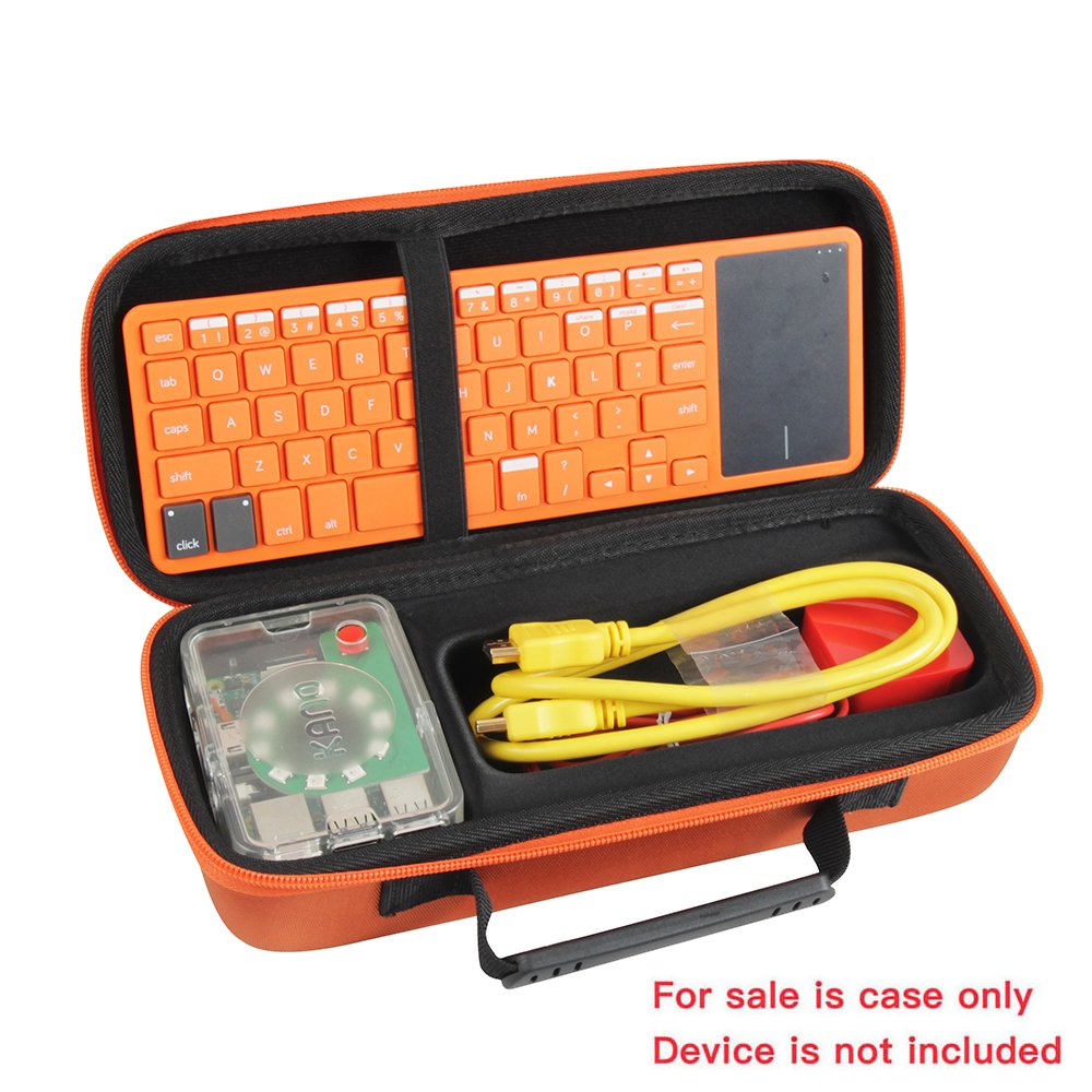 Kano Computer Kit (2018 Edition) Hard Travel Case by Hermitshell - Durable Orange Protective Cover for Kids Coding Computer | Perfect for School, Travel & STEM Learning