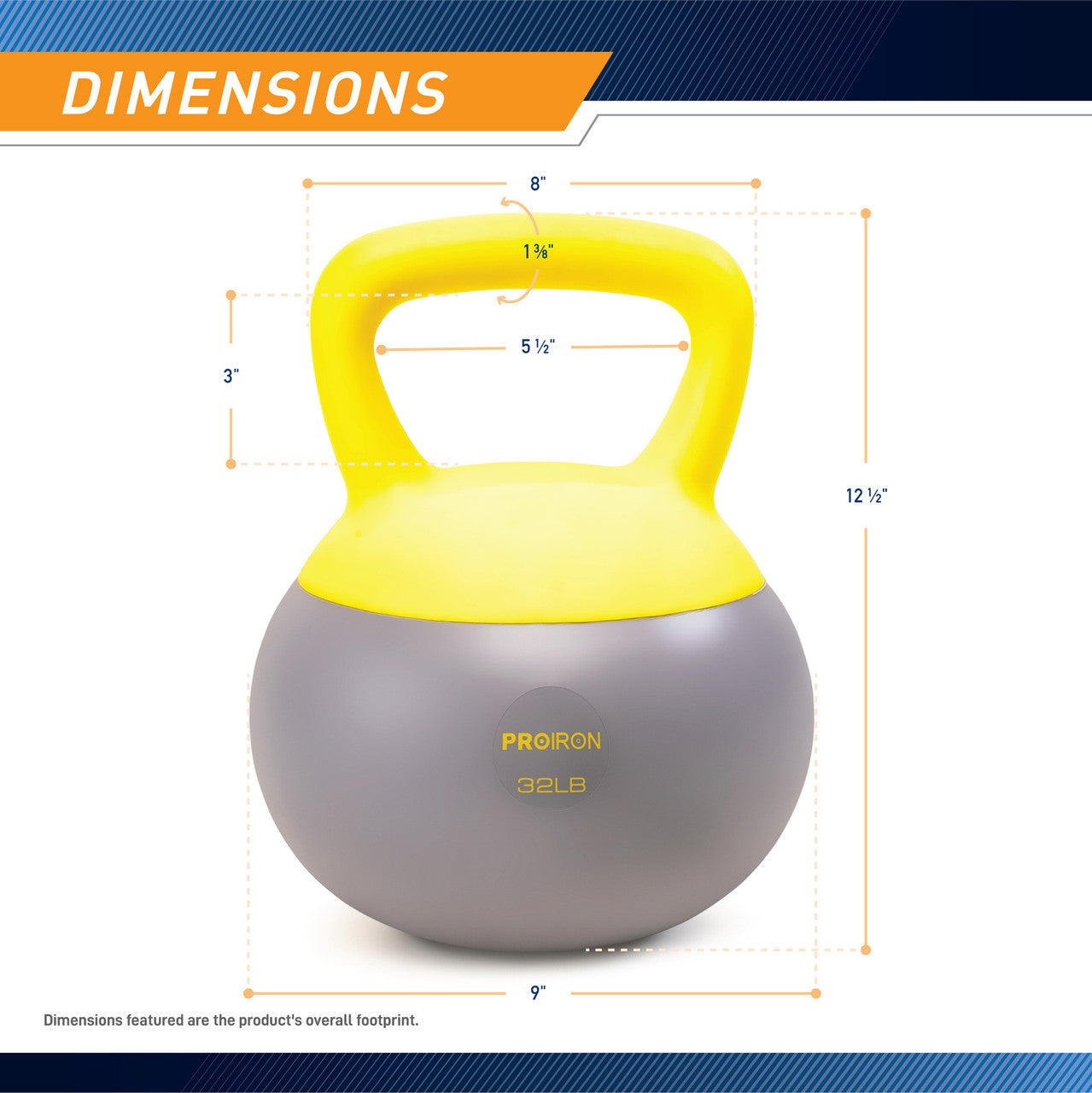 ProIron Soft Kettlebell 32lbs - Iron Sand Filled, Non-Slip Handle for Home Gym & CrossFit Training | Perfect for Strength Training, HIIT Workouts & Functional Fitness Exercises
