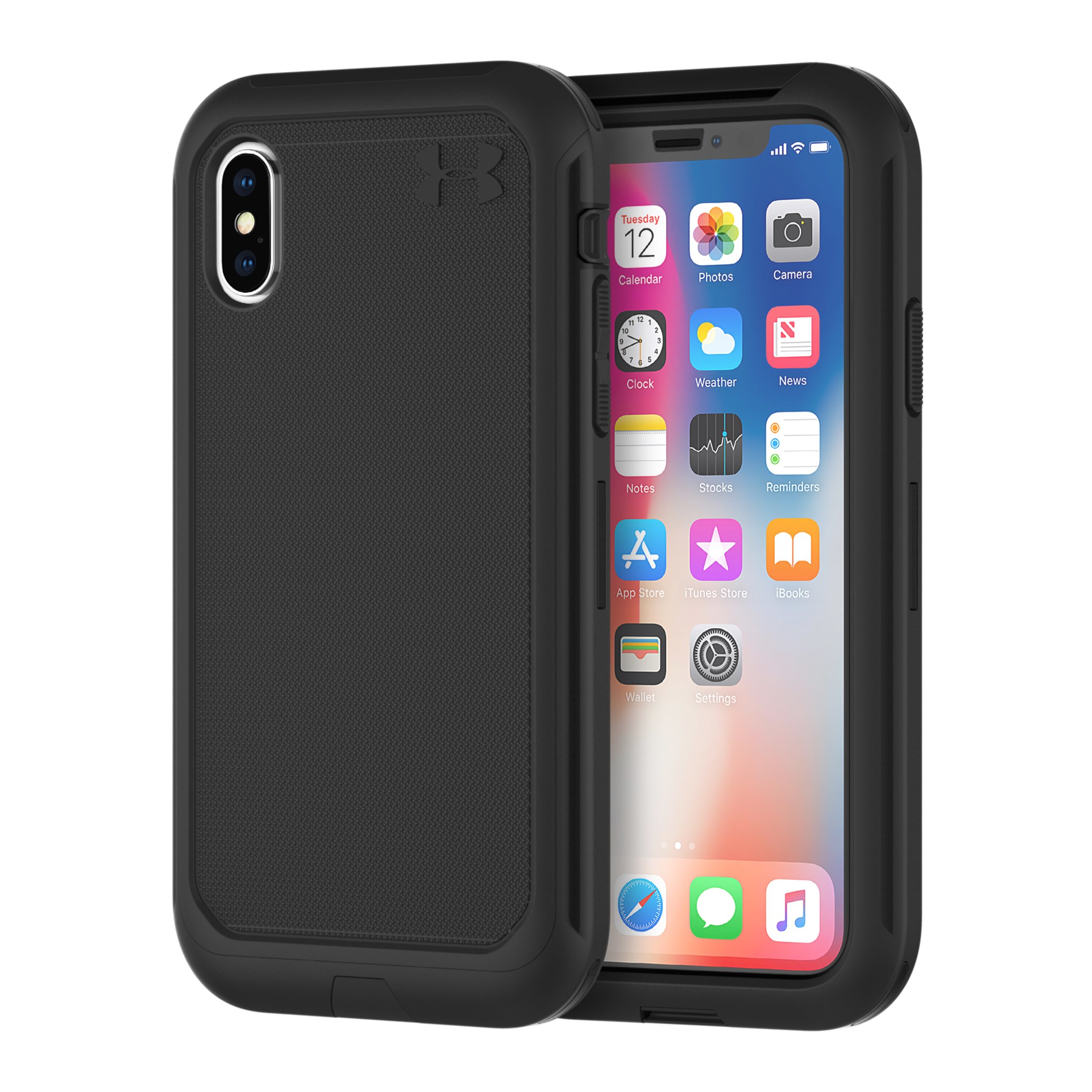 Under Armour UA Protect Ultimate Rugged Case for Apple iPhone X & Xs (2018) - Shockproof Drop Protection, Durable Design - Black/Black | Perfect for Outdoor Activities, Sports & Daily Use