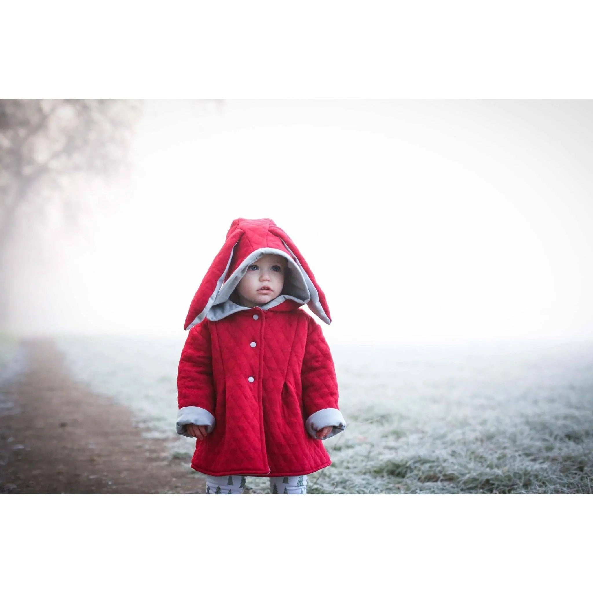 Red & Grey Bonnie Bunny Jacket - Cozy Fleece Outerwear for Women & Girls | Perfect for Casual Wear, Fall & Winter Fashion, Outdoor Activities
