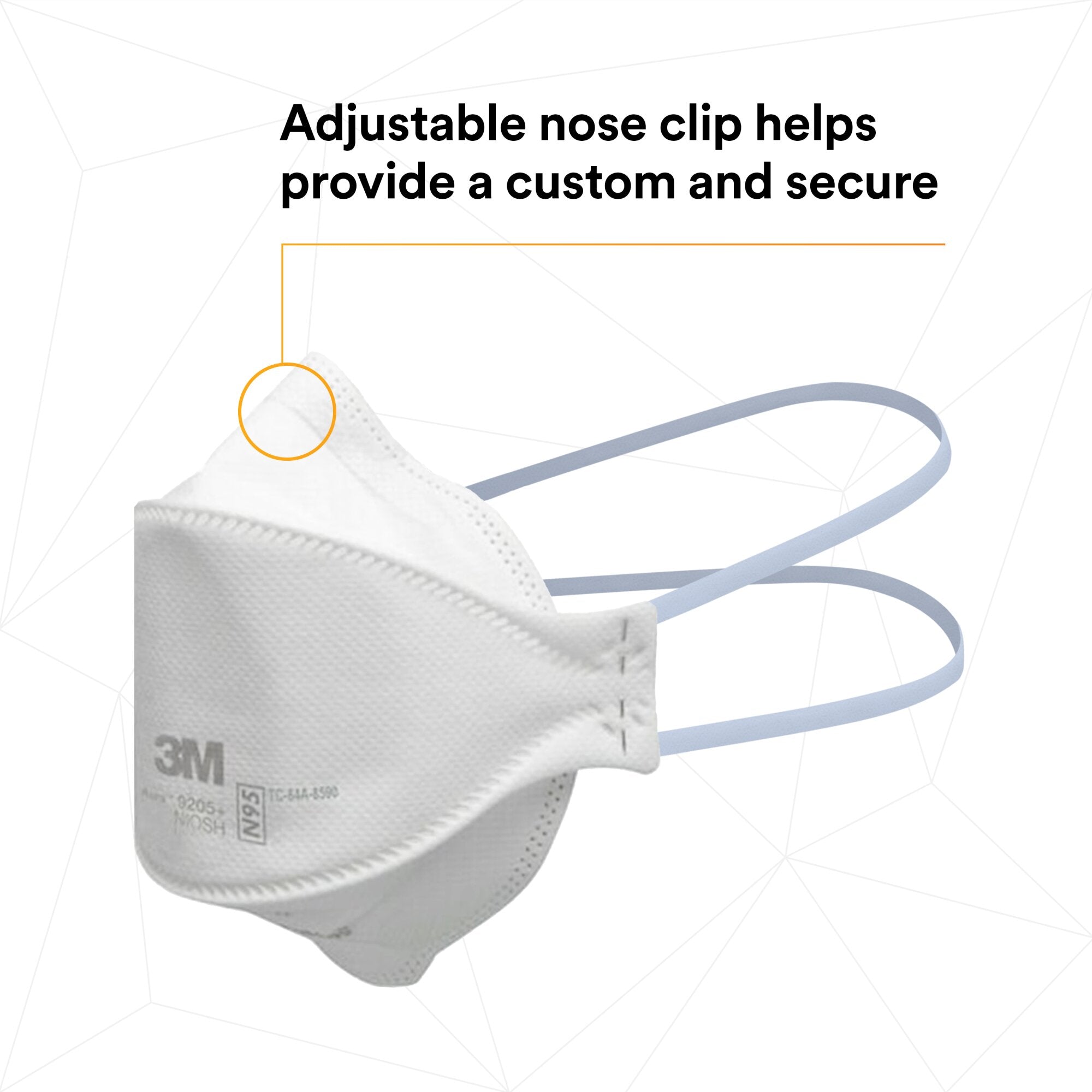 3M Aura Particulate Respirator 9205+ N95 Masks - 20 Pack, NIOSH Certified for Dust, Pollen & Air Pollution Protection - Ideal for Construction, Woodworking & Allergy Season