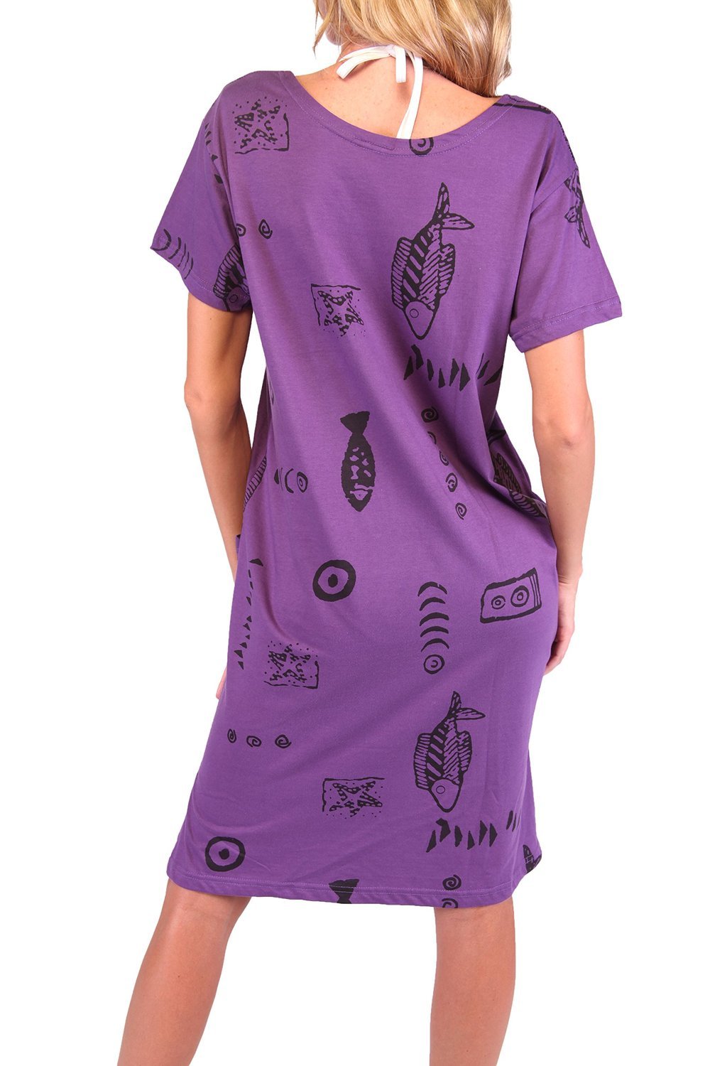 INGEAR Women's Summer Beach Shift Dress - Short Sleeve Cotton T-Shirt Dress for Vacation, Pool Cover Up | Perfect for Beach Outings, Resort Wear & Casual Summer Dresses