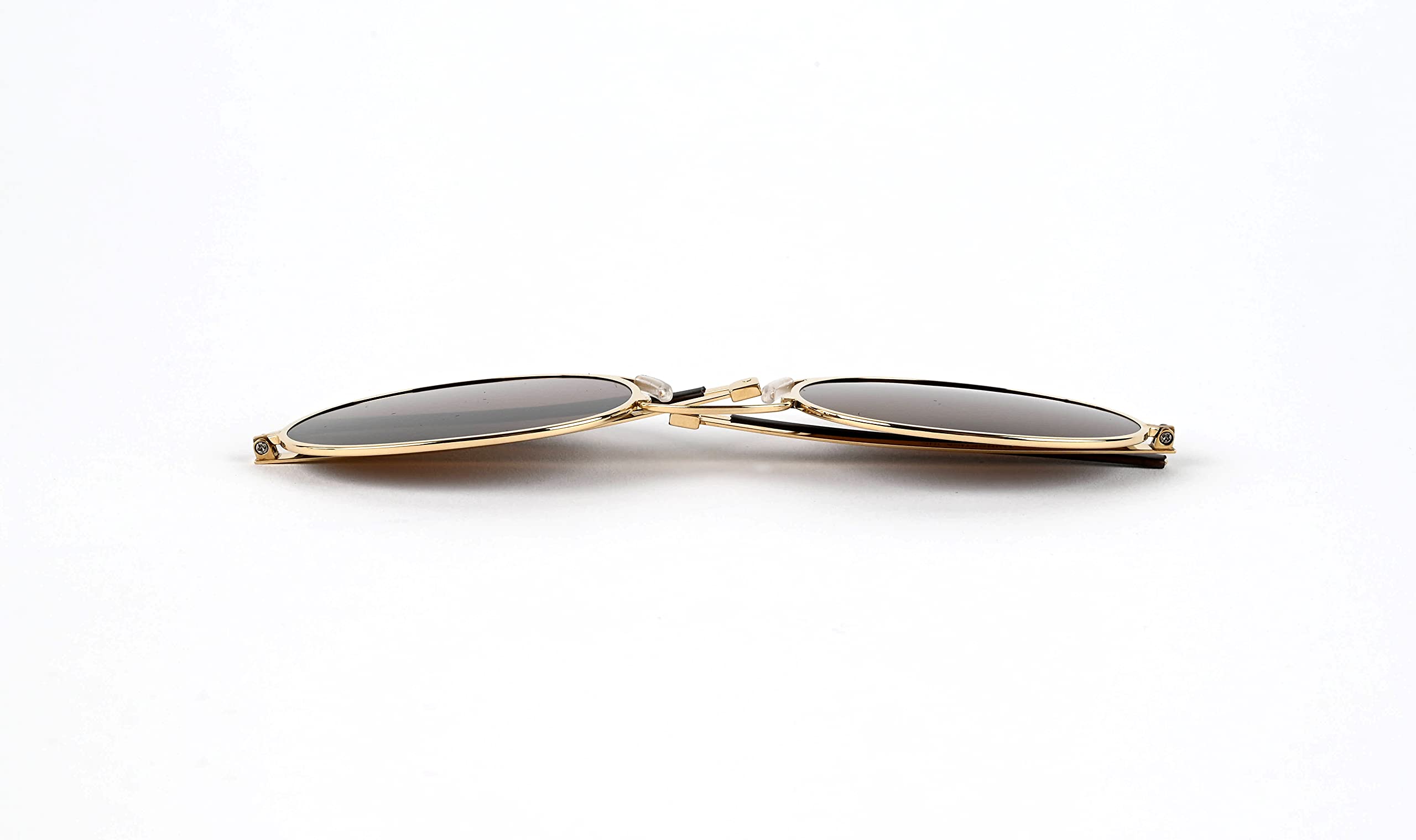 ThinOptics Milano Aluminum Case with Round Sunglasses - Stylish & Durable Eyewear for Outdoor Activities, Travel, and Everyday Use