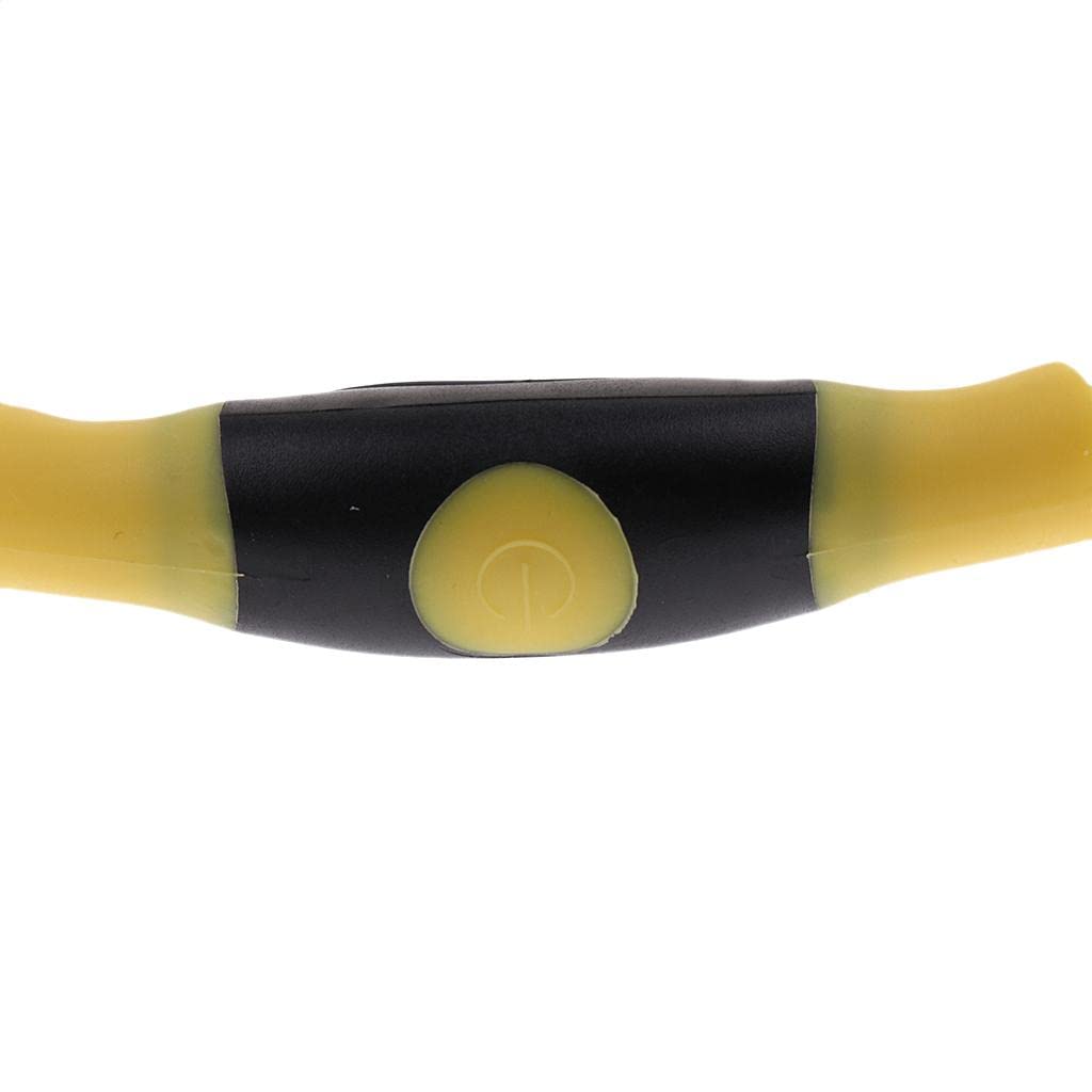 Enakshi LED Dog Collar with Battery - Glowing Pet Safety Collar for Night Walks | Yellow Light | Waterproof & Adjustable | Perfect for Dogs & Cats | Ideal for Evening Jogging, Camping & Nighttime Visibility