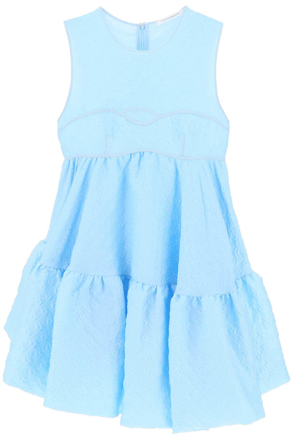 Cecilie Bahnsen Divya Louise Short Balloon Dress - Elegant Puff Sleeve Mini Dress for Women, Perfect for Weddings, Parties & Special Occasions