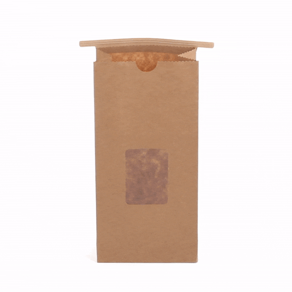 Premium Kraft Paper Bakery Bags with Window & Tin Tie Closure - 4.75