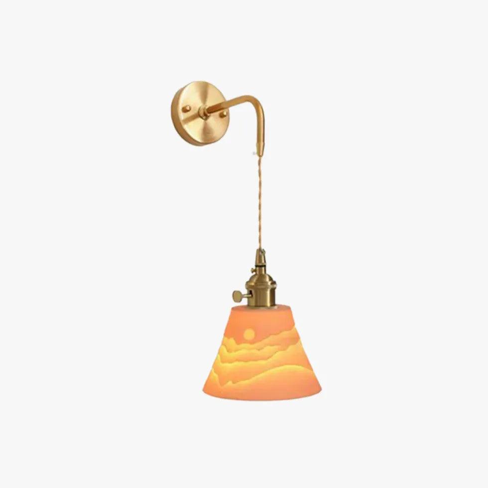 Vintage Ceramic Pendant Gold Wall Lights - Elegant Home Decor for Living Room, Bedroom & Dining Area - Perfect for Ambient Lighting & Interior Design