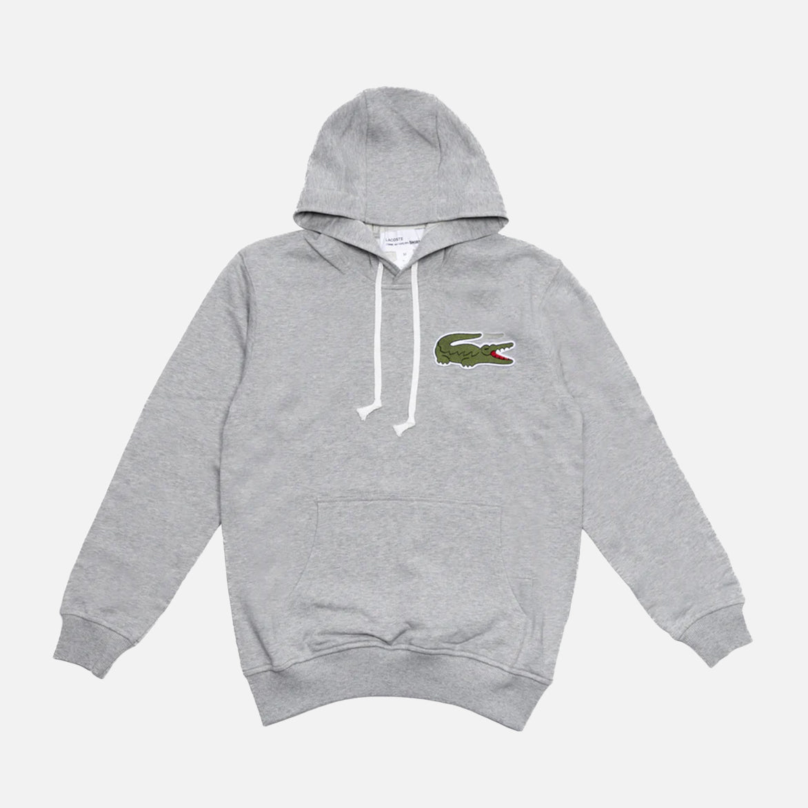 CDG x Lacoste Crocodile Hoodie - Grey | Unisex Streetwear Pullover for Casual & Urban Fashion