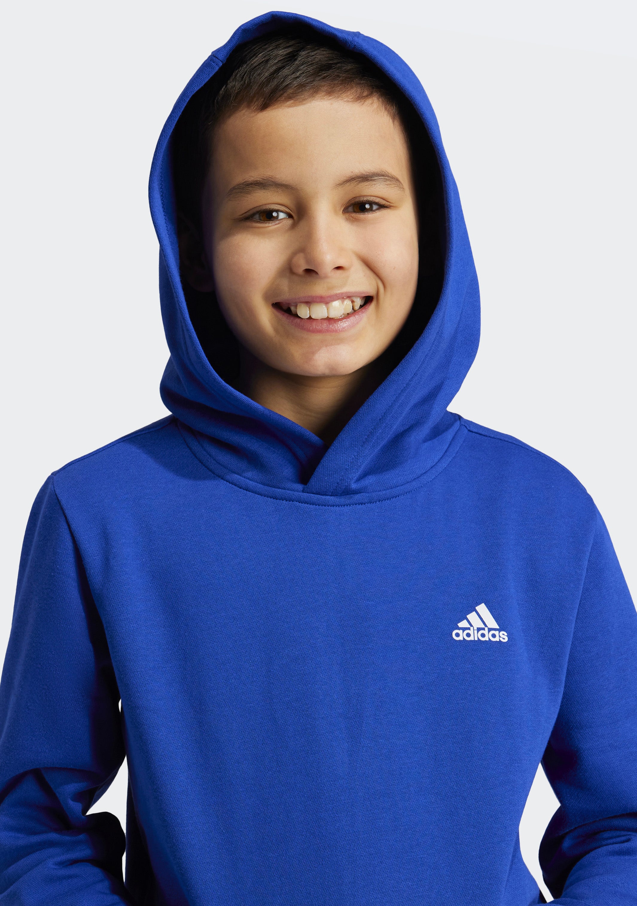 Adidas Kids' Essentials Small Logo Fleece Hoodie - Soft & Cozy Pullover for Boys & Girls | Perfect for School, Playdates & Outdoor Activities