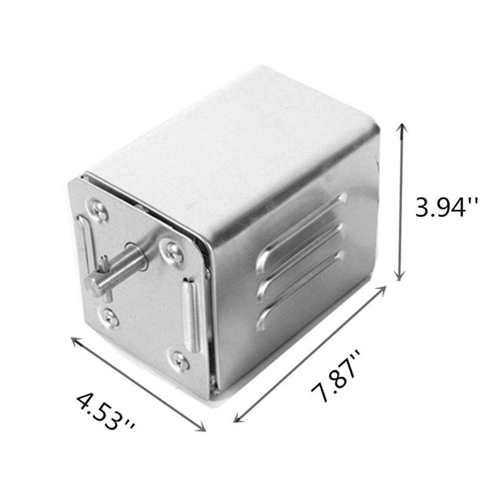 Stainless Steel Electric Rotisserie Motor for BBQ Grill - 15W, 40kg/90lb Load Capacity, T-Bar Drive Shaft - Perfect for Rotating Pig, Lamb, Chicken, Goat on Charcoal Grill - Ideal for Backyard Barbecues, Camping, and Outdoor Cooking Parties