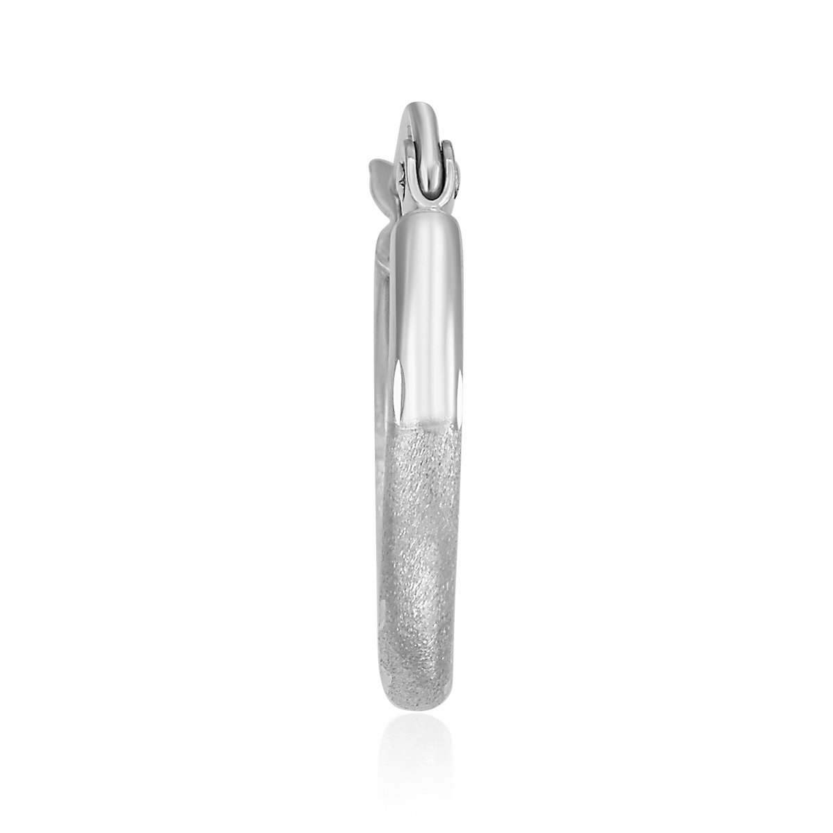 14K White Gold 2mm Thin Endless Hoop Earrings - 10 Sizes Available for Women | Perfect for Everyday Wear, Parties & Special Occasions