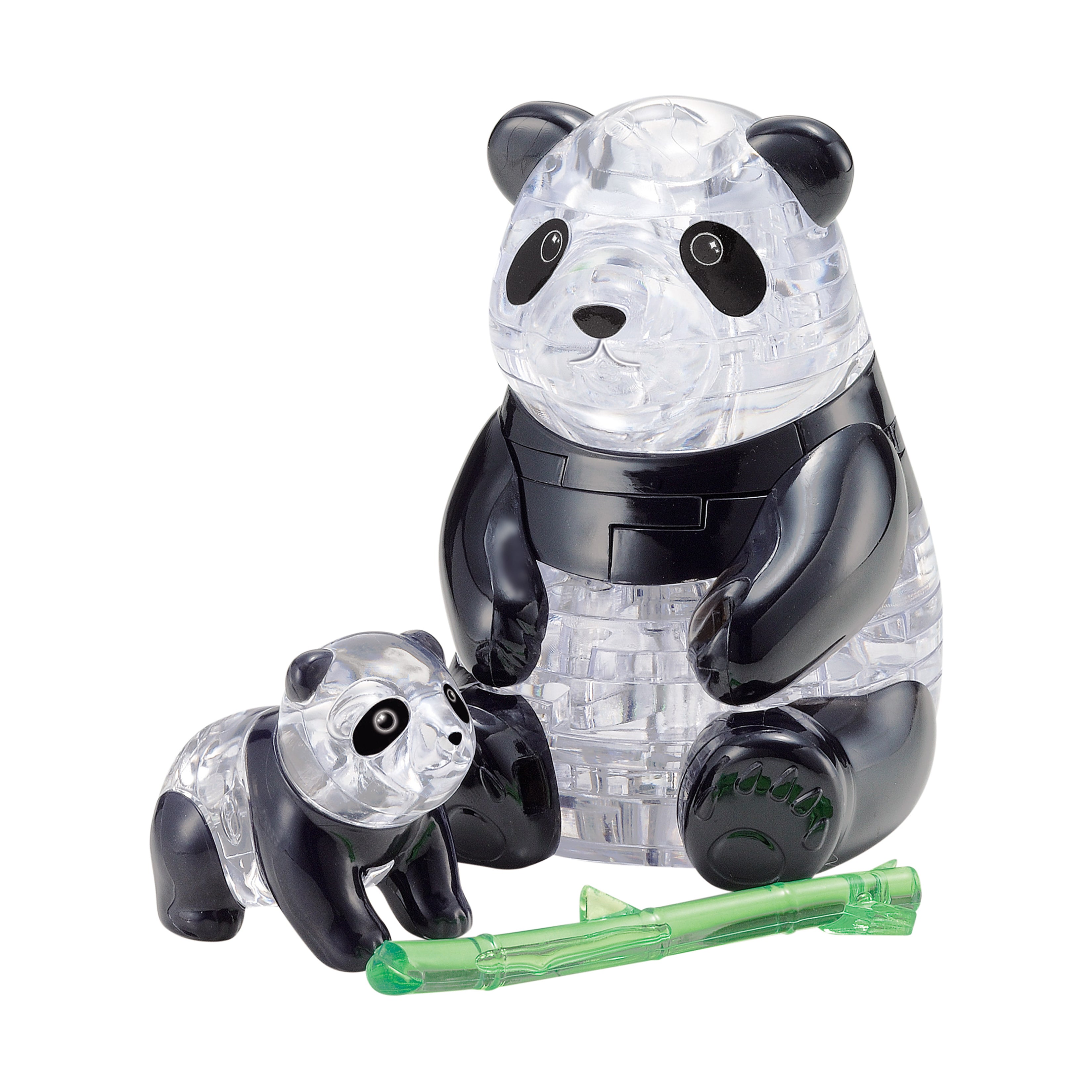 50-Piece 3D Crystal Puzzle - Adorable Panda and Baby - Fun Family Activity & Brain Teaser for Kids and Adults
