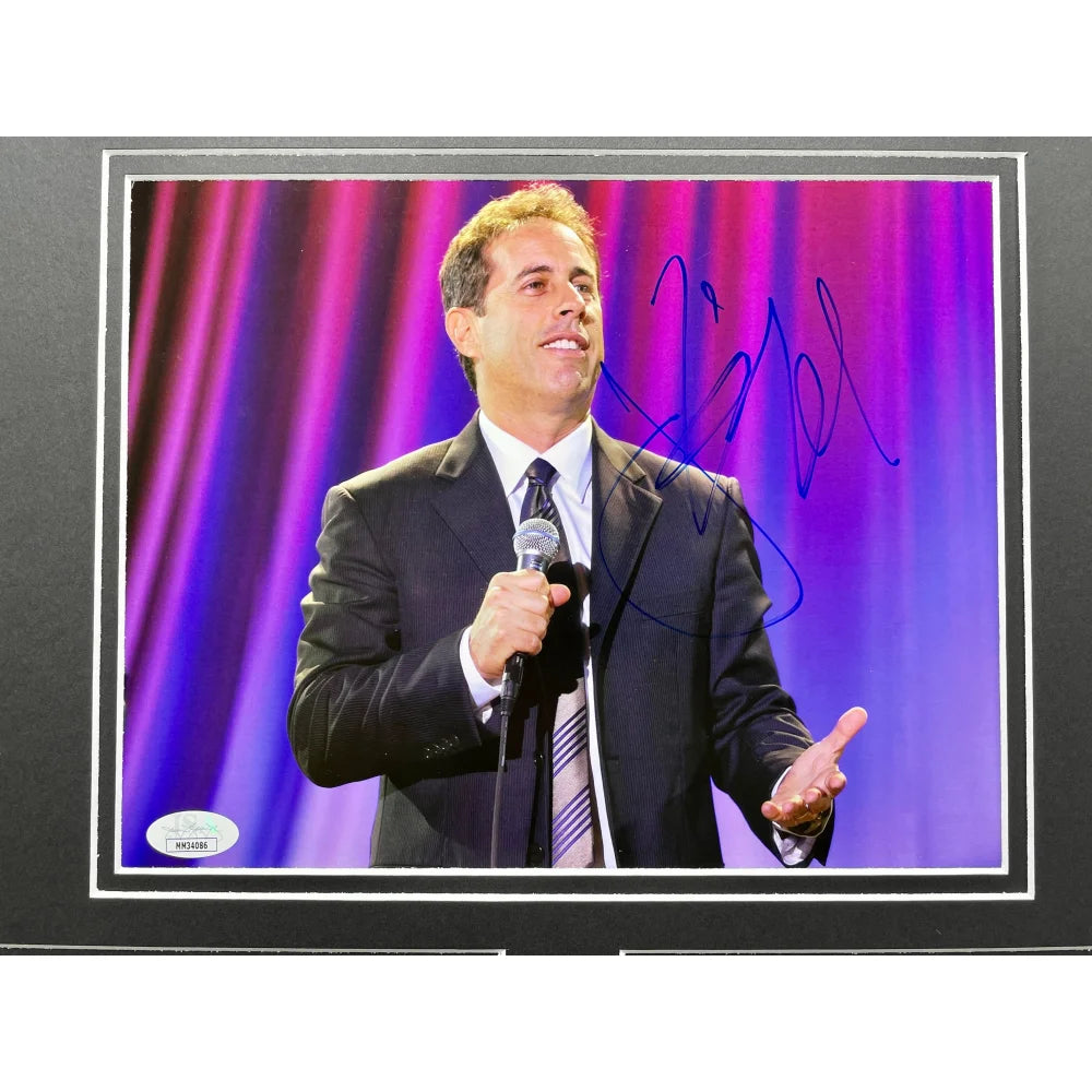 Jerry Seinfeld Signed Kramer 8x10 Photo with Car License Plate Framed Collage - JSA COA Authenticated Autograph - Perfect for TV Show Memorabilia Collectors and Seinfeld Fans Home Decor