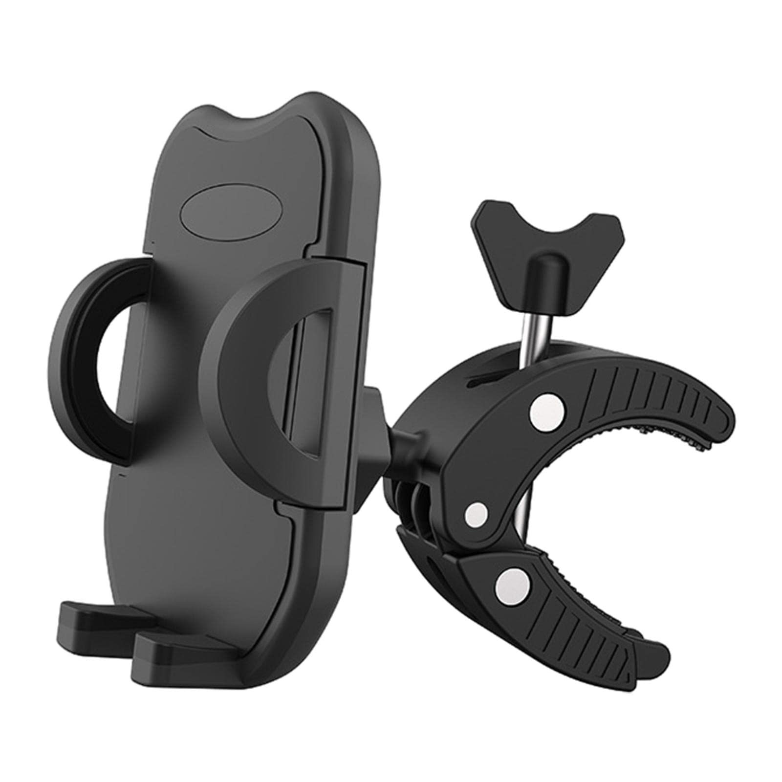 MagiDeal Universal 360° Bike Phone Mount Holder - Adjustable Motorcycle Phone Mount for iPhone, Samsung & Smartphones - Secure Cycling & Motorcycle Phone Mount (Black) - Perfect for Road Biking, Commuting & Outdoor Adventures