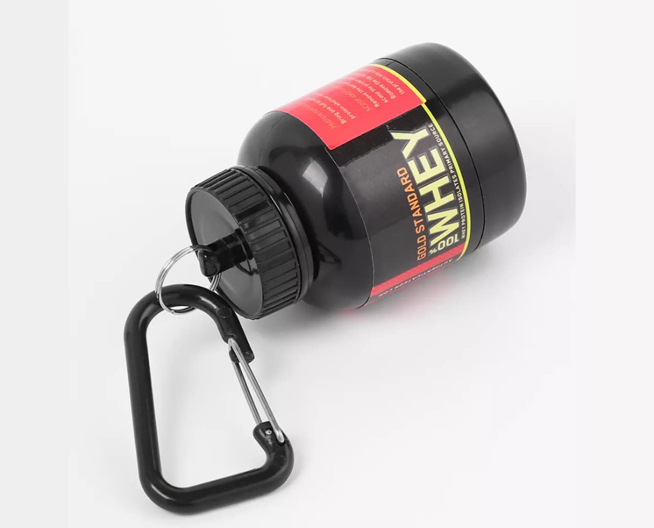 Premium Portable Protein Powder Container for Gym & Travel - BPA-Free Supplement Storage with Durable Keychain & Funnel | Ideal for Workouts, Hiking & On-the-Go Nutrition