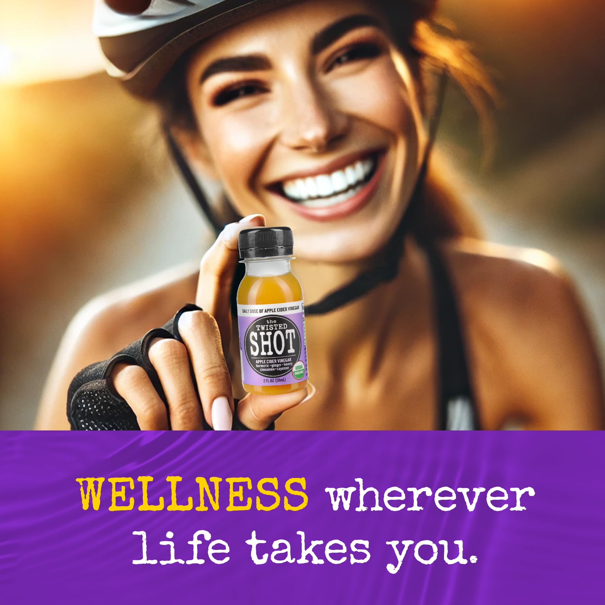 Organic Apple Cider Vinegar Wellness Shots with Ginger, Turmeric, Honey, Cinnamon & Cayenne - Digestive Support, Immunity Booster & Gut Health Drink - Ready to Drink ACV Shots in 12oz & 16oz Bottles - Perfect for Daily Wellness Routine & On-the-Go Health Boost