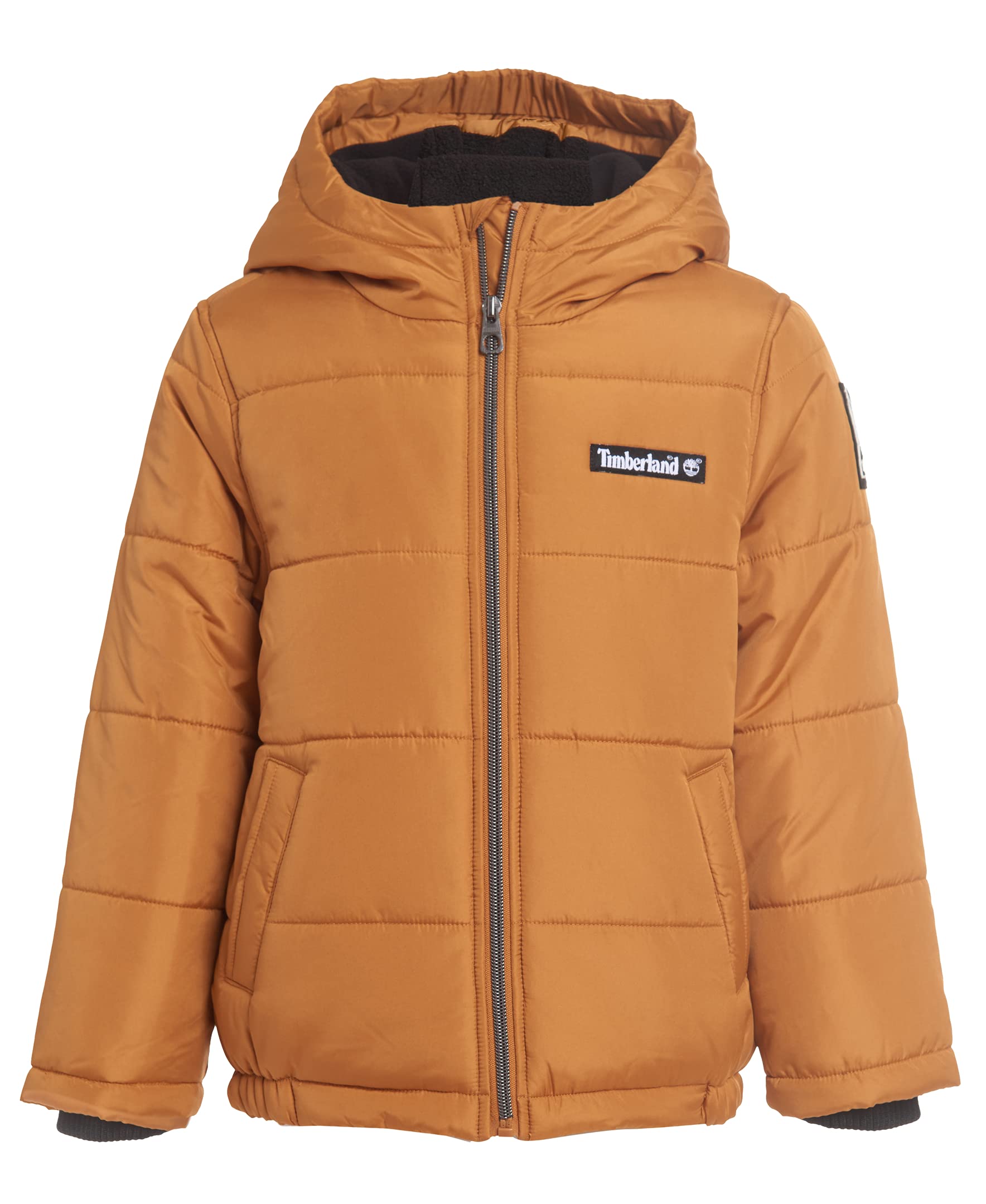 Timberland Boys' Heavyweight Puffer Jacket - Warm Winter Coat for Kids, Water-Resistant Outdoor Jacket for Cold Weather, School & Playground Activities