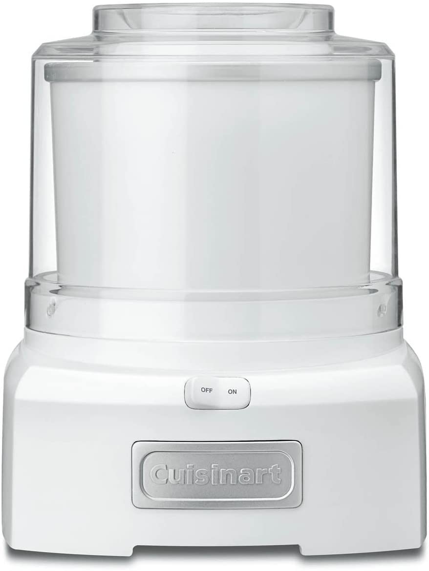 Cuisinart ICE-21P1 1.5-Quart Frozen Yogurt Ice Cream Maker - Double Insulated Freezer Bowl, No Ice Needed, Makes Homemade Ice Cream in 20 Minutes - Perfect for Parties, Family Desserts & Summer Treats (White)