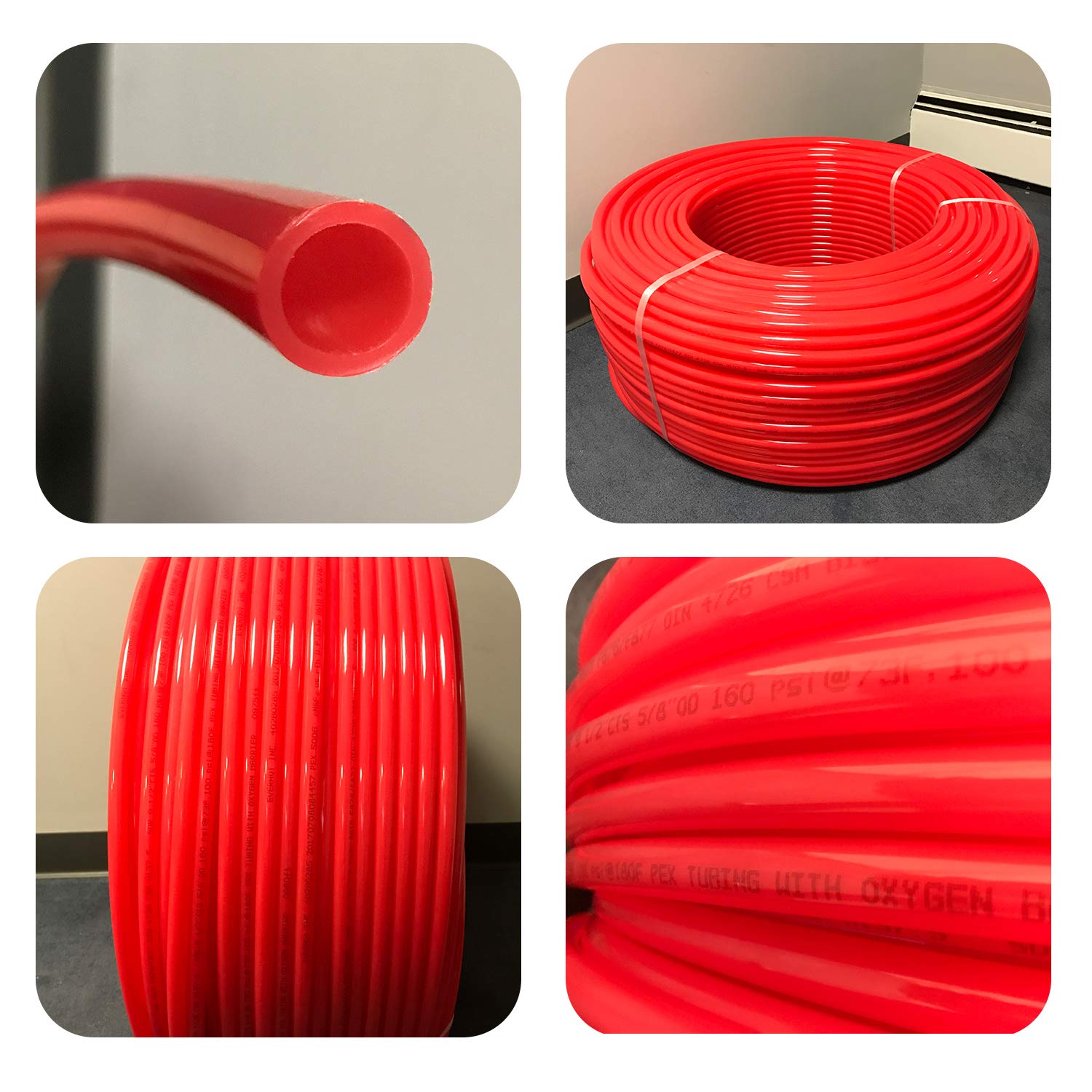 1 Inch x 100 Ft PEX-A Tubing Coil - Non-Barrier Flexible PEX Pipe for Potable Water, Red Plumbing Supply - Perfect for Residential & Commercial Water Distribution Systems, Radiant Heating, and Hydronic Applications