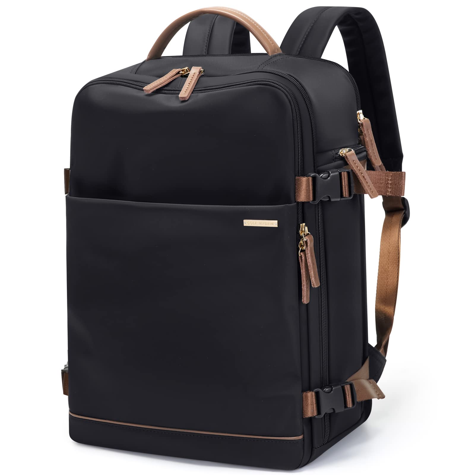 Stylish 15.6 Inch Laptop Backpack for Women - Large Capacity Anti-Theft Computer Bag with Separate Laptop Compartment - Perfect for Work, Travel, College & Business Trips (Black)