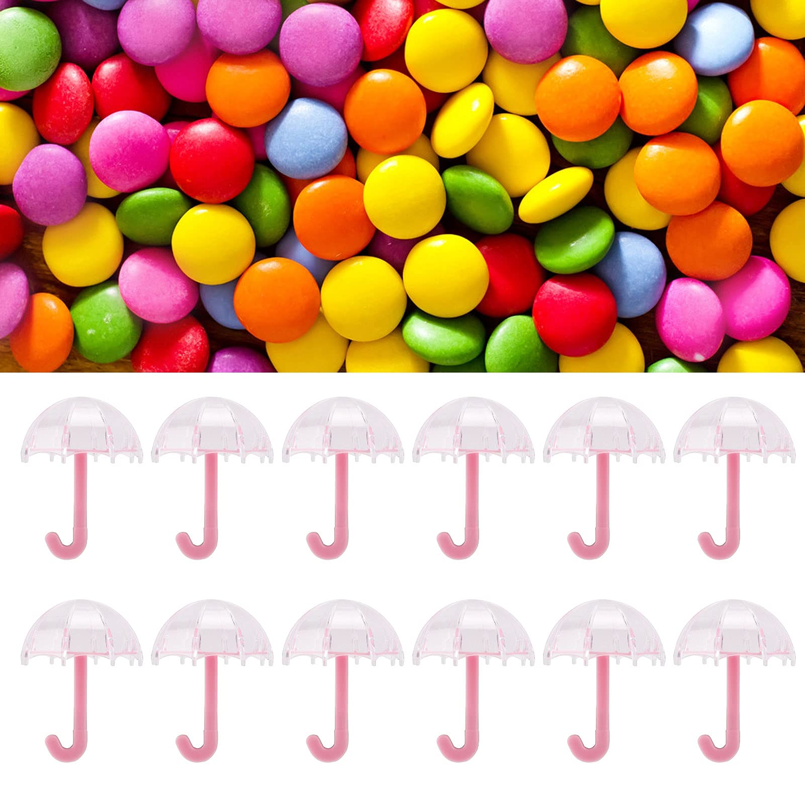 Haofy 12Pcs Umbrella Shaped Candy Boxes - Elegant Wedding Party Favor Containers for Candy, Chocolates & Treats - Perfect for Bridal Showers, Baby Showers & Birthday Celebrations