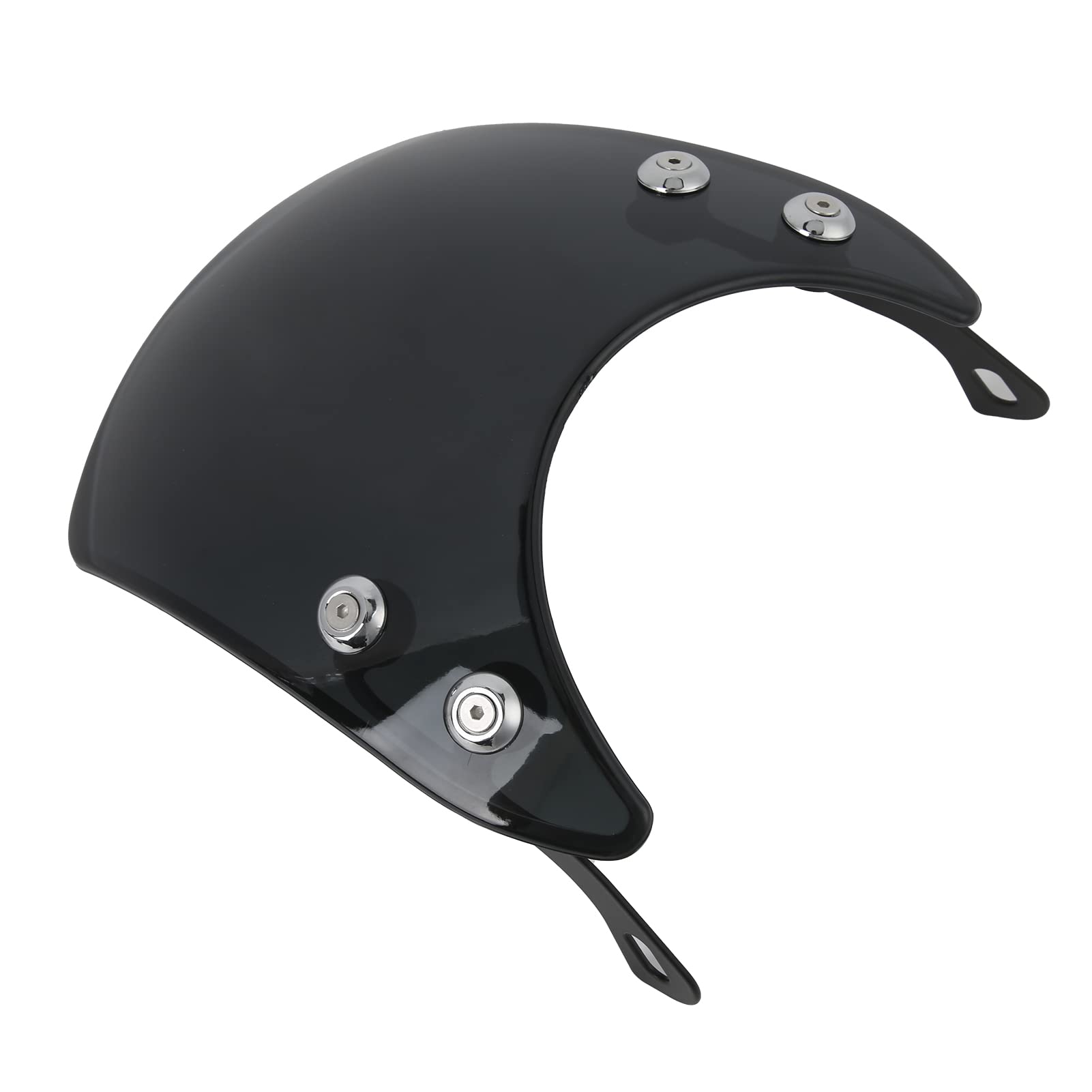 Universal Motorcycle Windshield for 5-7in Headlight - Wind Deflector for Cruiser & Retro Bikes