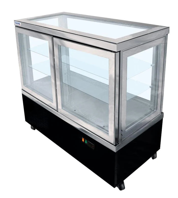 Ampto 52W Commercial Refrigerated Display Case - CIELO 132 5 NFP for Restaurants, Grocery Stores & Cafes