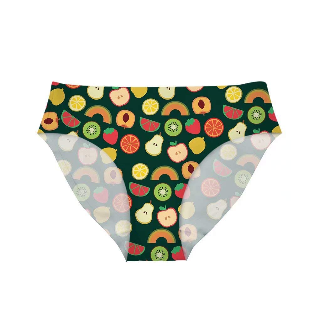 Cumagical Fruit Cactus Print Women's Soft Cotton Bikini Underwear - Sexy Comfortable Panties for Beach, Sleepwear and Daily Wear