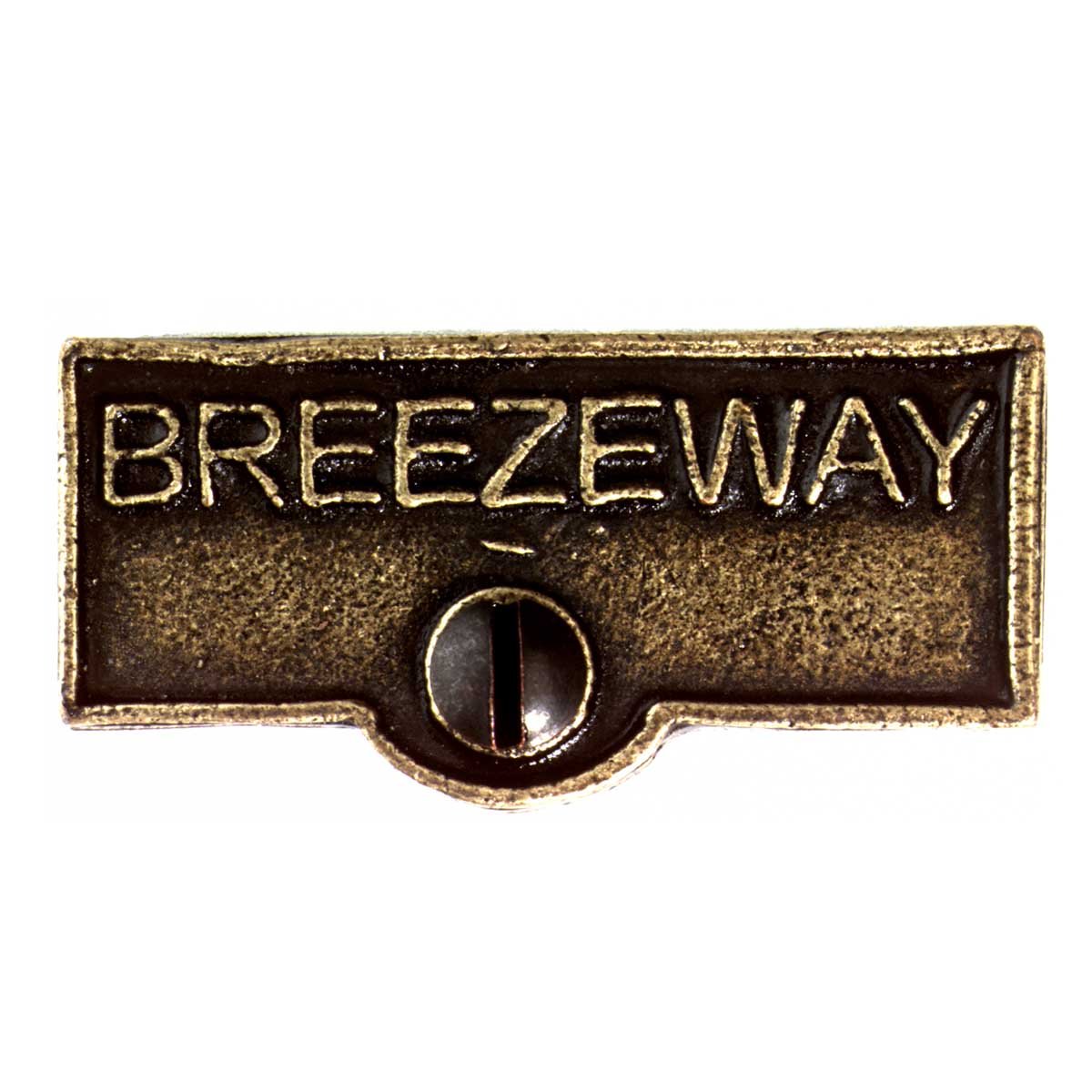 BREEZEWAY Switch Plate Tags - Vintage Cast Brass Name Plate Labels for Home Renovation & Electrical Upgrades | Perfect for Wall Switches, Light Controls & Home Decor
