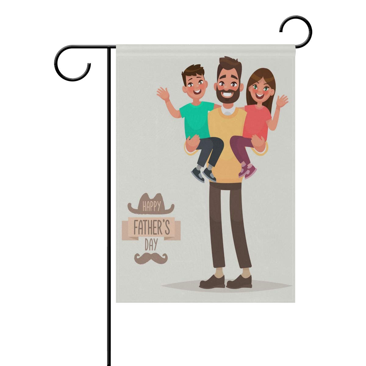 MOYYO Happy Father's Day Double Sided Garden Flag - 28x40 Inch Outdoor Decorative Yard Flag for Patio, Lawn & Home Decor | Perfect for Father's Day Celebrations, Backyard Parties & Seasonal Outdoor Decorations