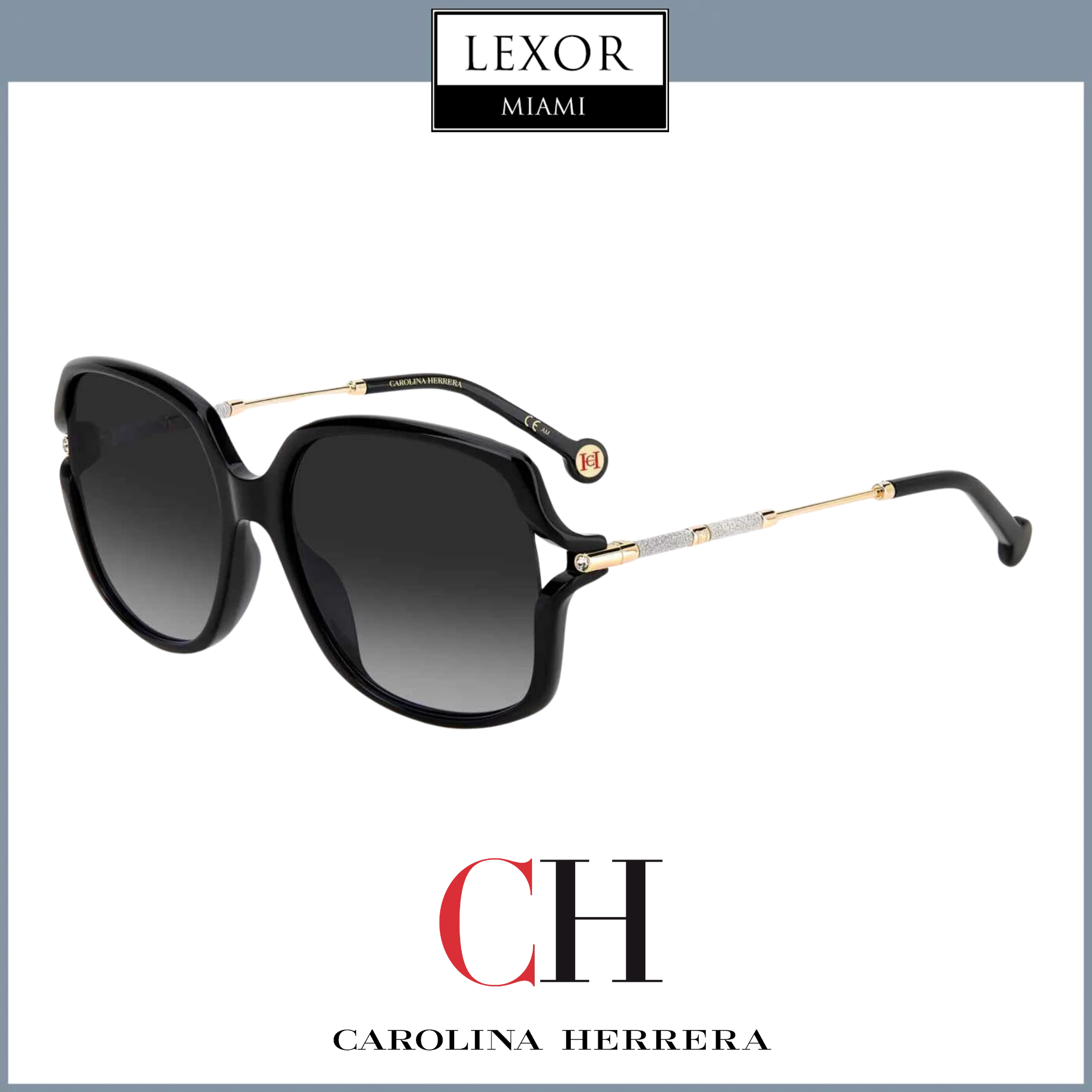 Carolina Herrera HER 0132/G/S 0807 9O 58/16 135 Women's Fashion Sunglasses - UV Protection & Stylish Design for Outdoor Activities & Beach Vacations