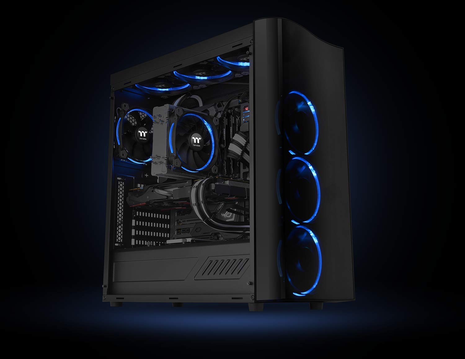 Thermaltake Riing 12 RGB Radiator Fan 3-Pack - LED PC Cooling Fans with Motherboard Sync for ASUS, Gigabyte, MSI, Asrock & Biostar - Perfect for Gaming PC Builds & Liquid Cooling Systems