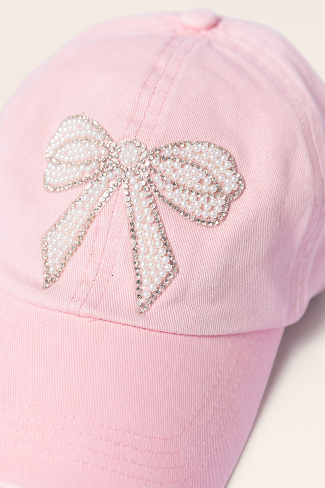 Pink Pearl Bow Hat for Women - Elegant Fashion Hair Accessory for Parties, Weddings & Special Occasions