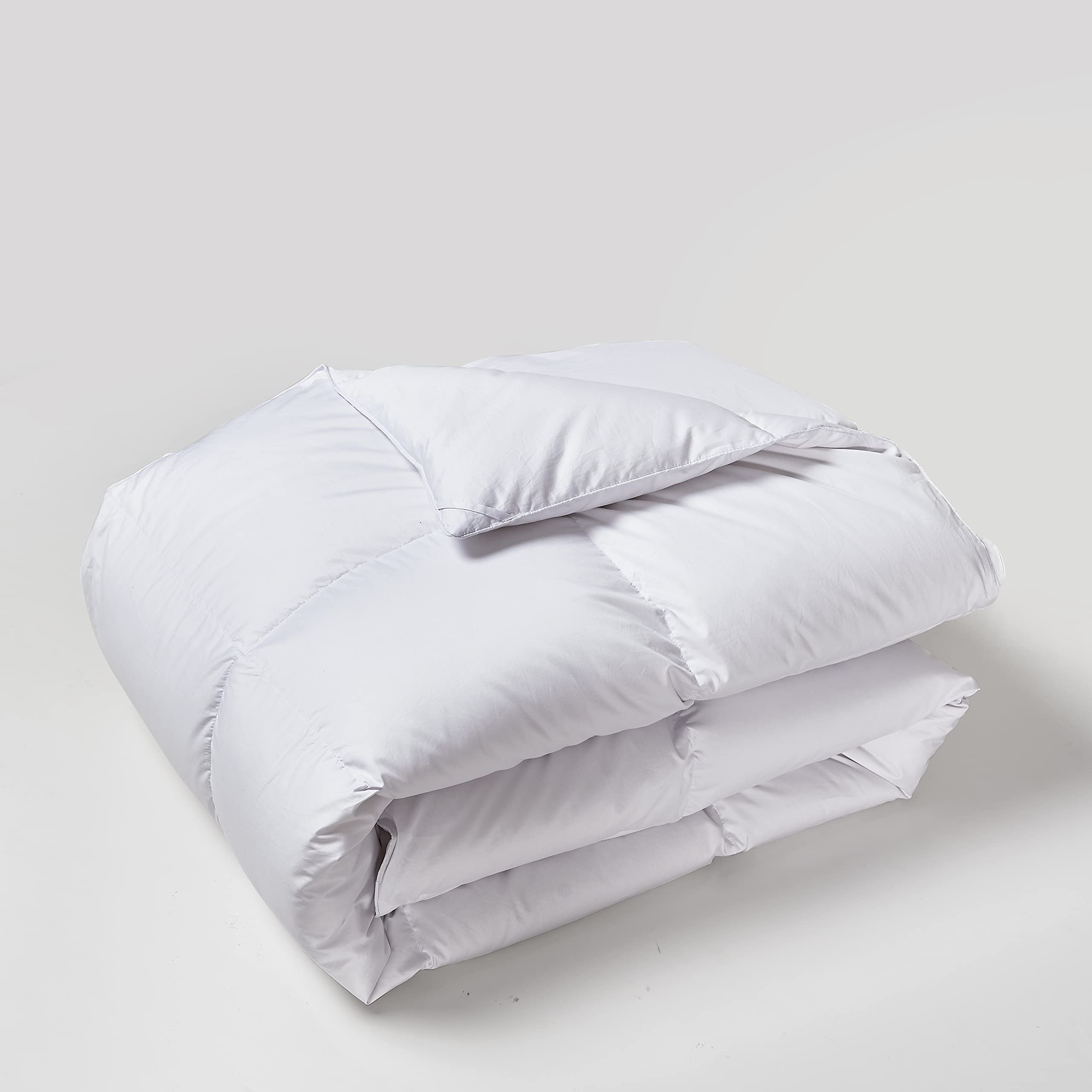 Premium European White Goose Down Comforter - Twin Size All-Season Warmth - 400 Thread Count Sateen Cotton - 650 Fill Power Down Duvet Insert - Made in USA - Perfect for Cozy Bedrooms & Guest Rooms