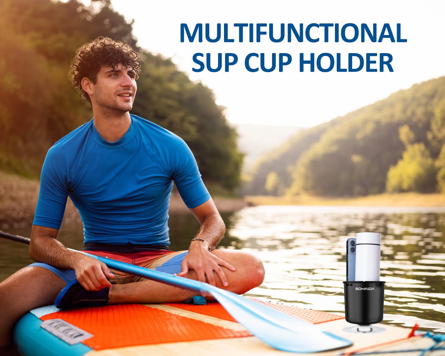 **Premium SUP Paddle Board Cup Holder - Universal Kayak & Boat Accessory - Durable White/Black Action Mount - Perfect for Drinks & Gear on Water Adventures**    *(Great for Stand Up Paddleboarding, Kayaking, Boating & Outdoor Water Sports - Keeps Drinks Secure While You Paddle!)*
