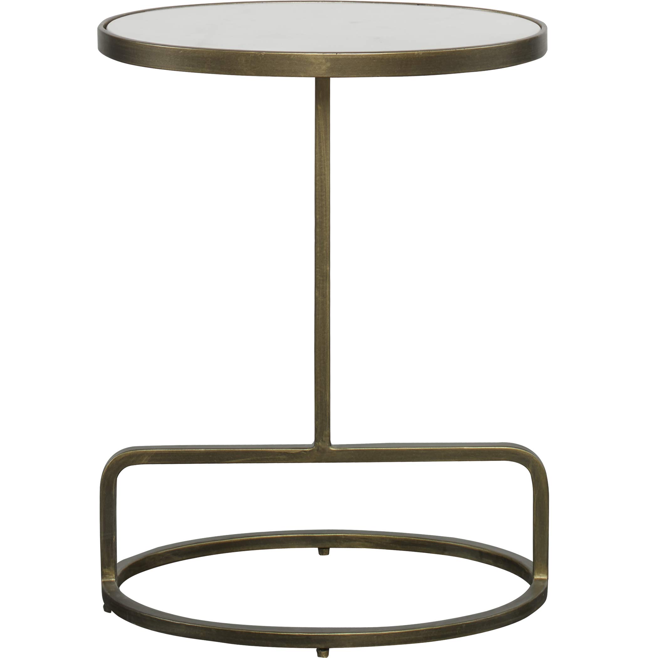 Jessenia White Marble Accent Table - Modern Side Table for Living Room, Bedroom & Office - Elegant Home Decor & Functional Furniture Piece