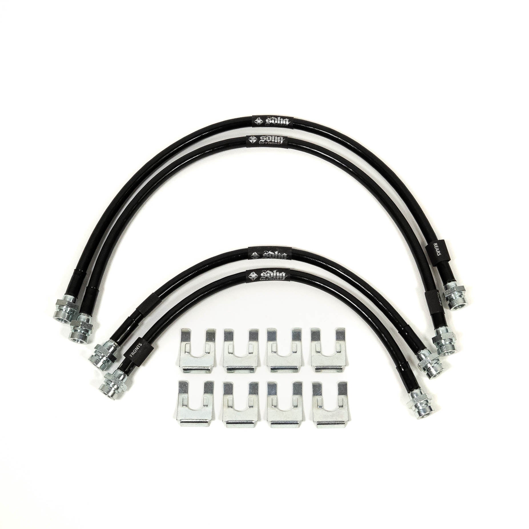 2005-2023 Toyota Tacoma SDHQ Off-Road Brake Line Kit - Stainless Steel Braided Lines for Enhanced Performance (Ideal for Off-Roading, Rock Crawling & Heavy-Duty Towing)