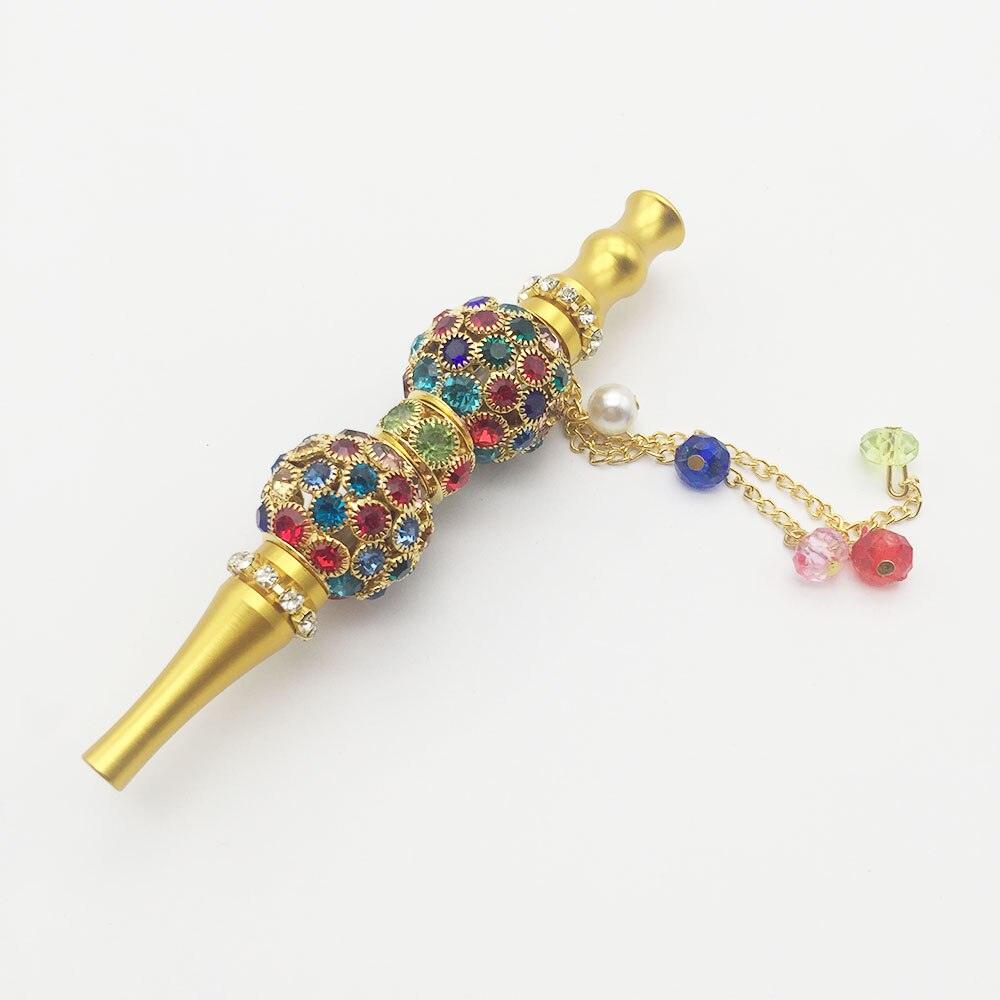 Handmade Inlaid Jewelry Pipes - Elegant Hookah Mouthpiece & Chillum for Smoking | Perfect for Relaxation, Parties, and Home Decor